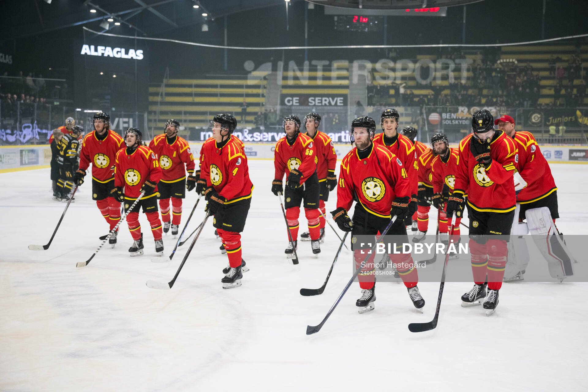 Brynäs spelare jublar