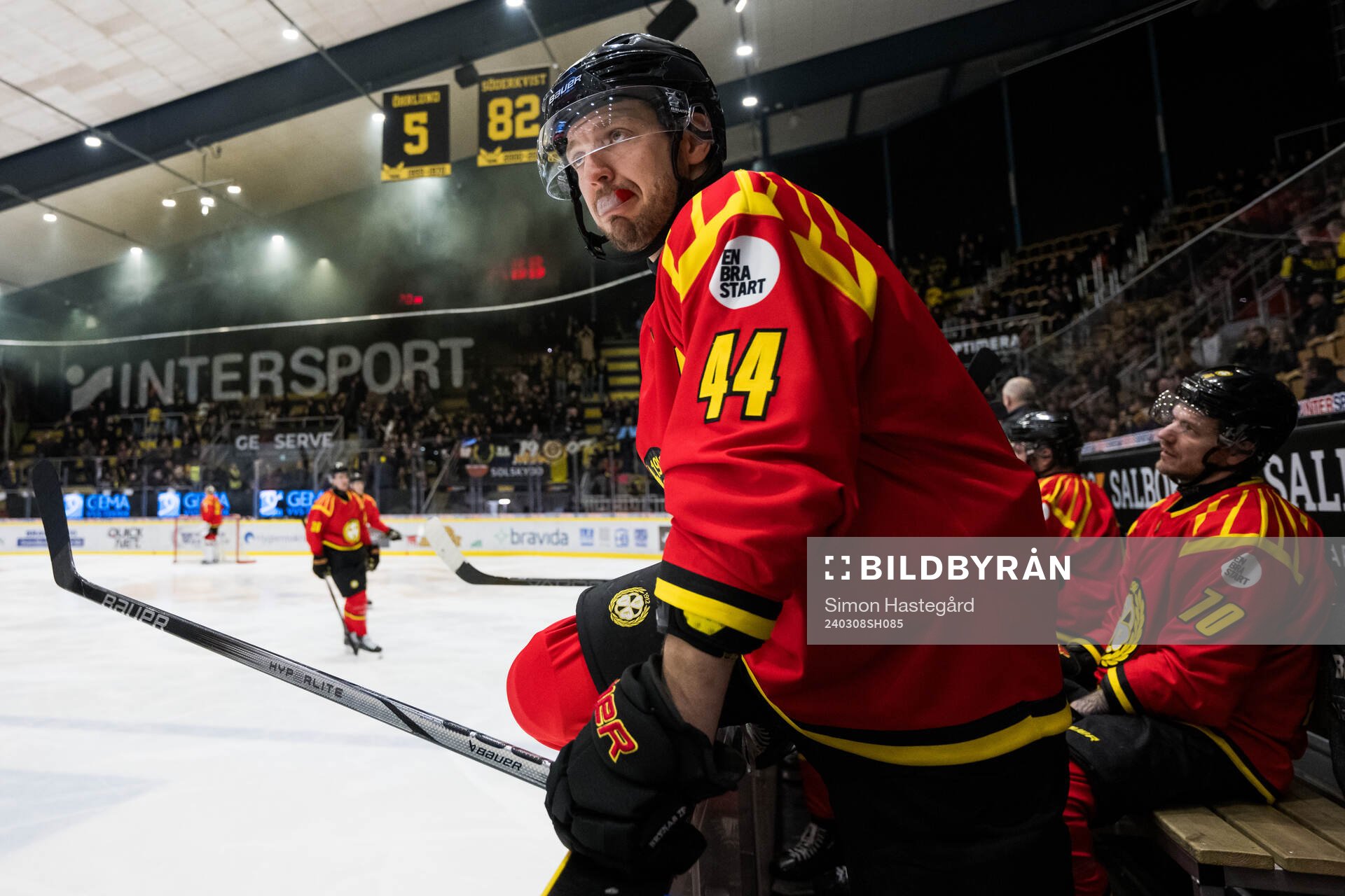 Brynäs Jacob Blomqvist ser rök på läktaren