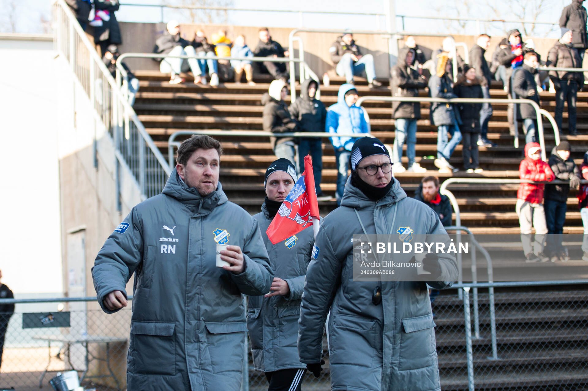 Oddevolds tränare Rickard Nilsson och Robins Rundström