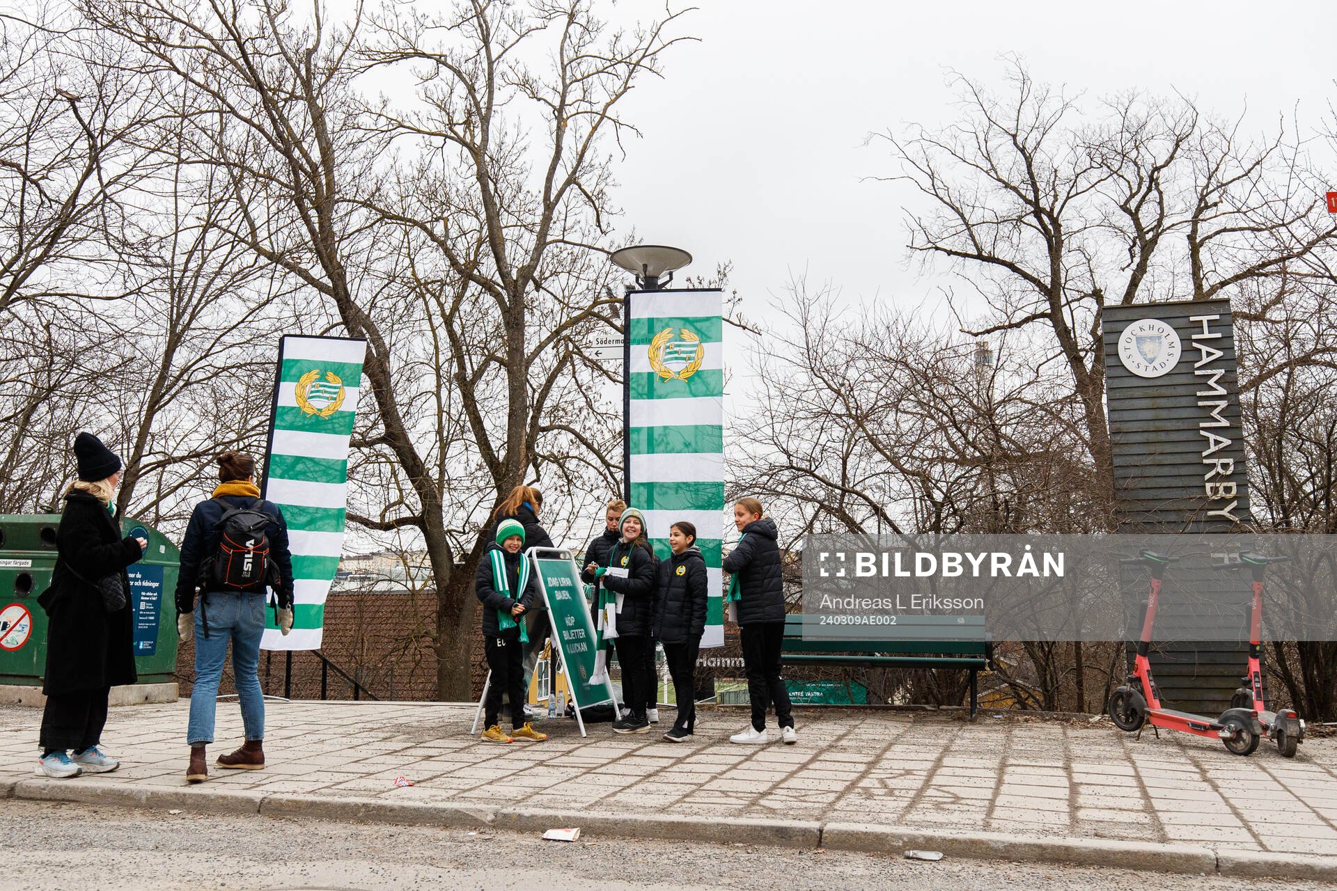Entrén till Hammarby IP inför fotbollsmatchen i Svenska Cupen mellan Hammarby och Djurgården den 9 mars 2024 i Stockholm. 