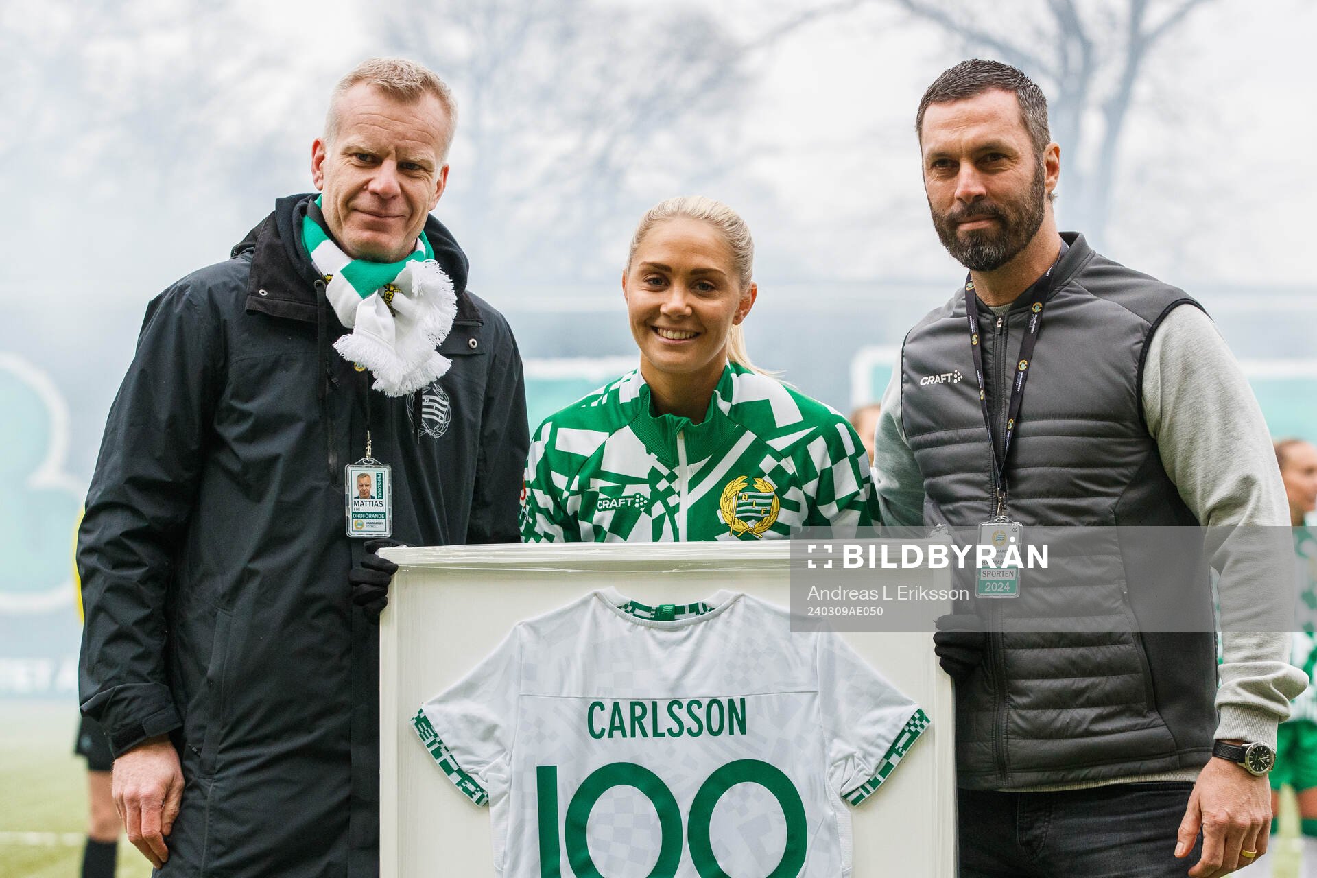 Hammarbys Alice Carlsson (m) gör sin hundrade match och