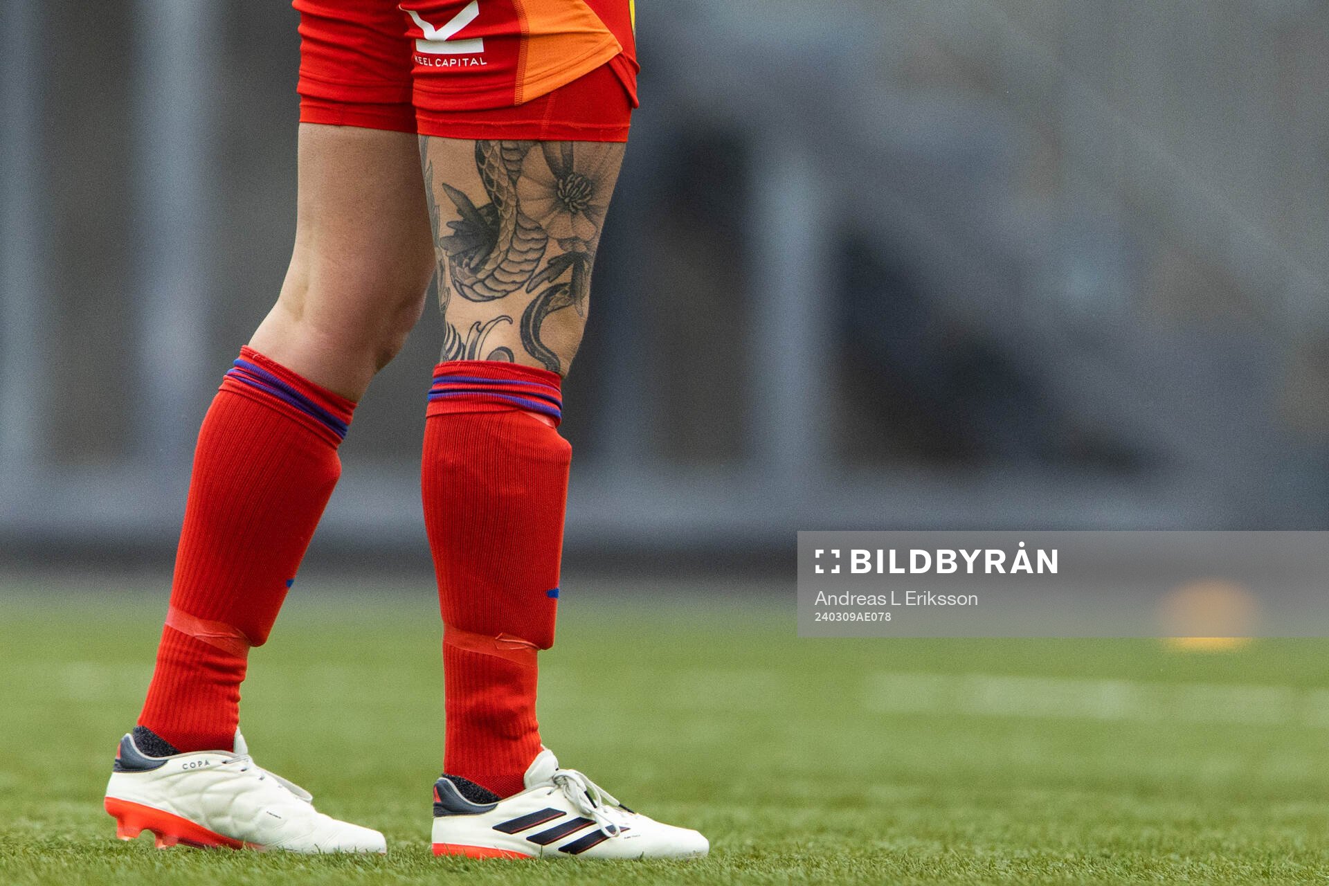 Tatueringar tillhörande Djurgårdens målvakt Katelin
