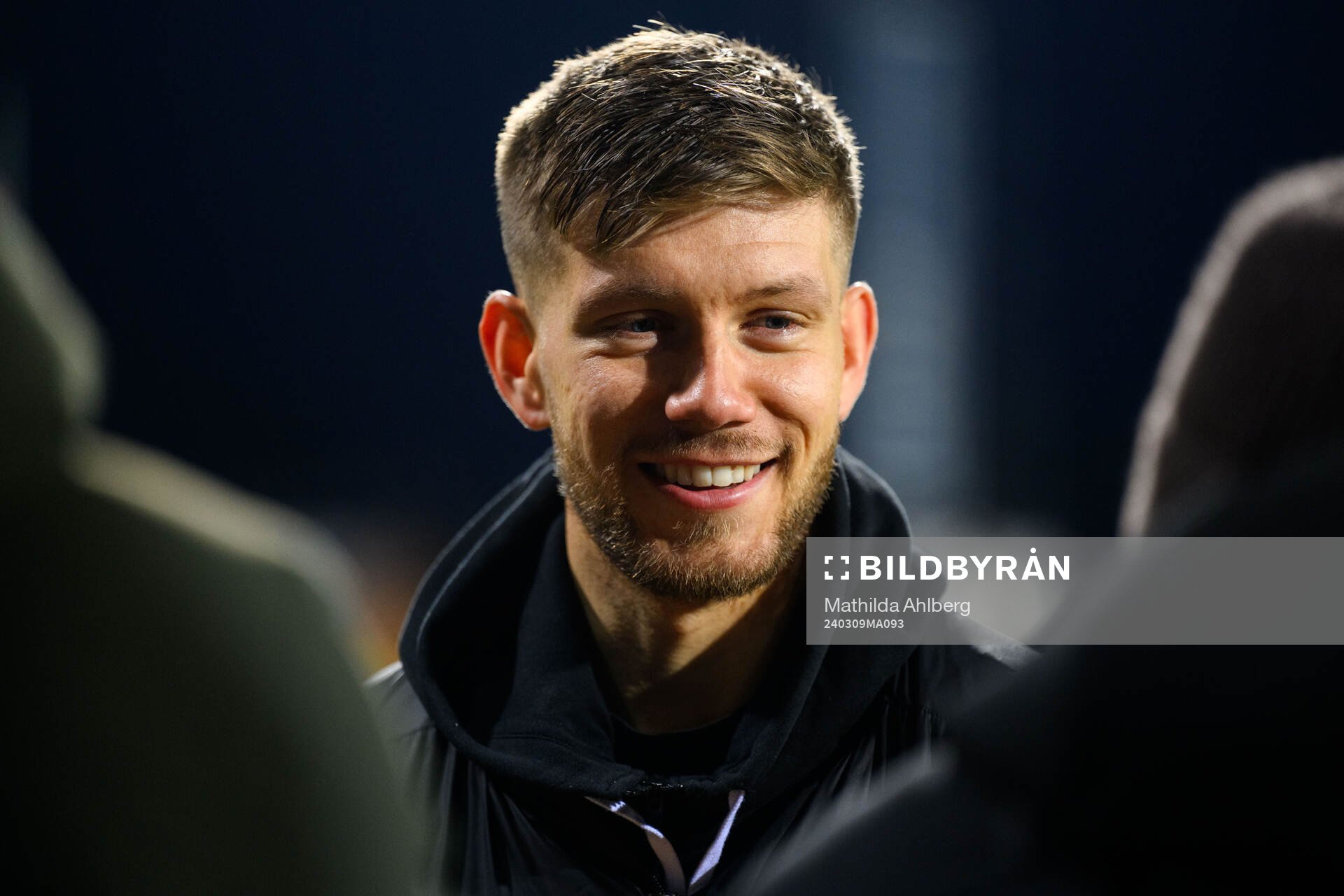 AIKs Anton Salétros efter kvartsfinalen i Svenska Cupen mellan Mjällby och AIK den 9 mars 2024 i Mjällby. 