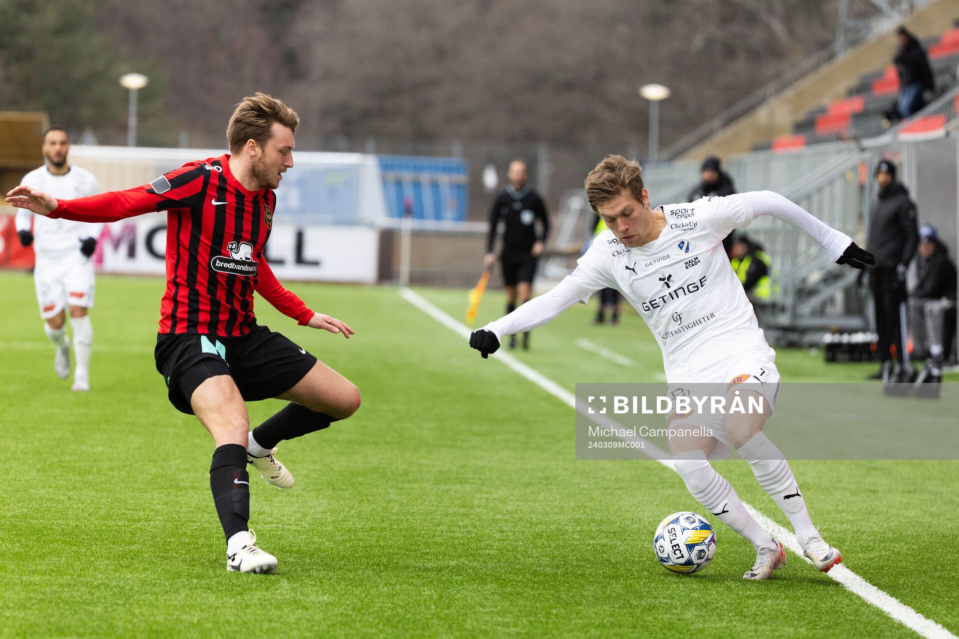 Brommapojkarnas Wilmer Odefalk och Halmstads Birnir Snær