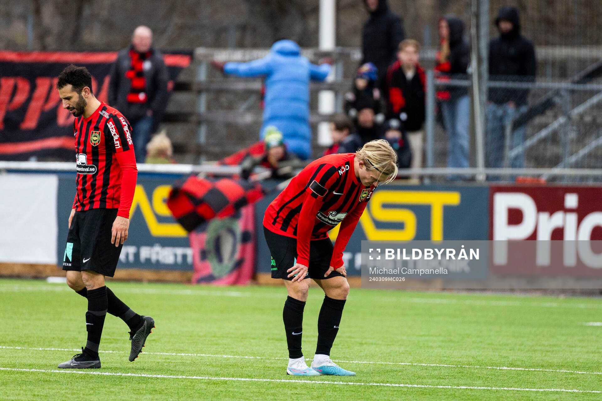 Brommapojkarnas Alexander Jensen och André Calisir deppar