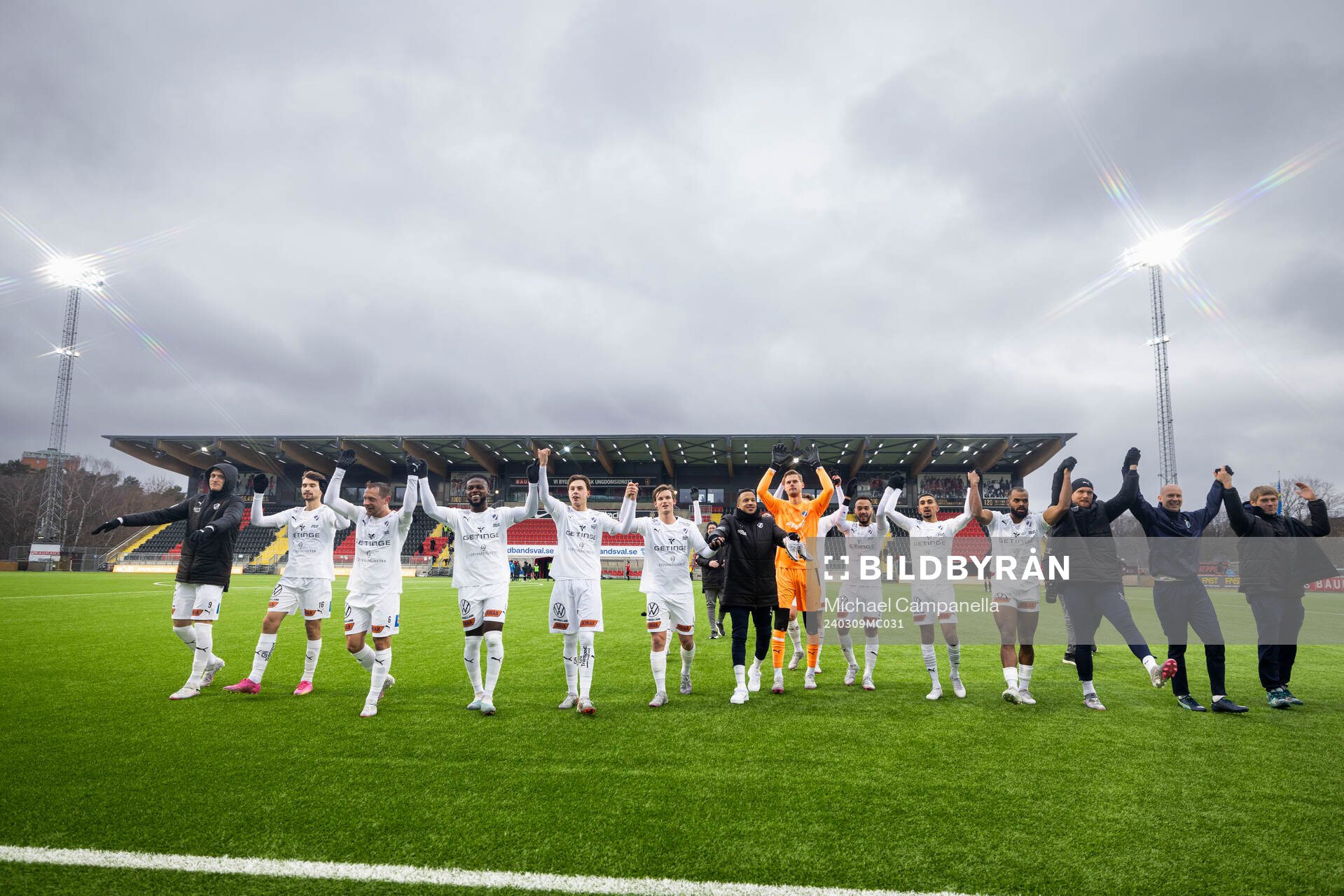 Halmstads spelarna jublar
