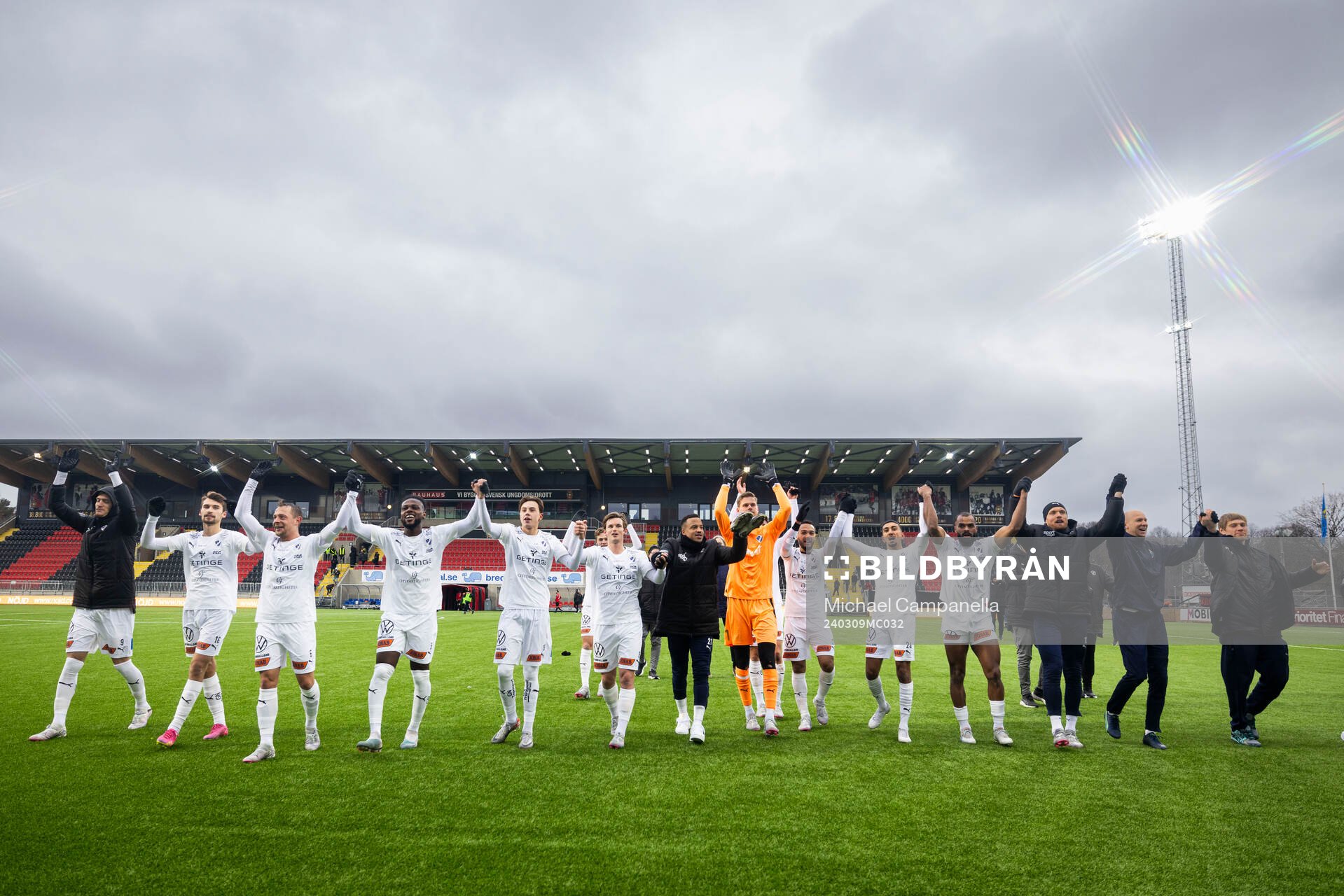 Halmstads spelarna jublar
