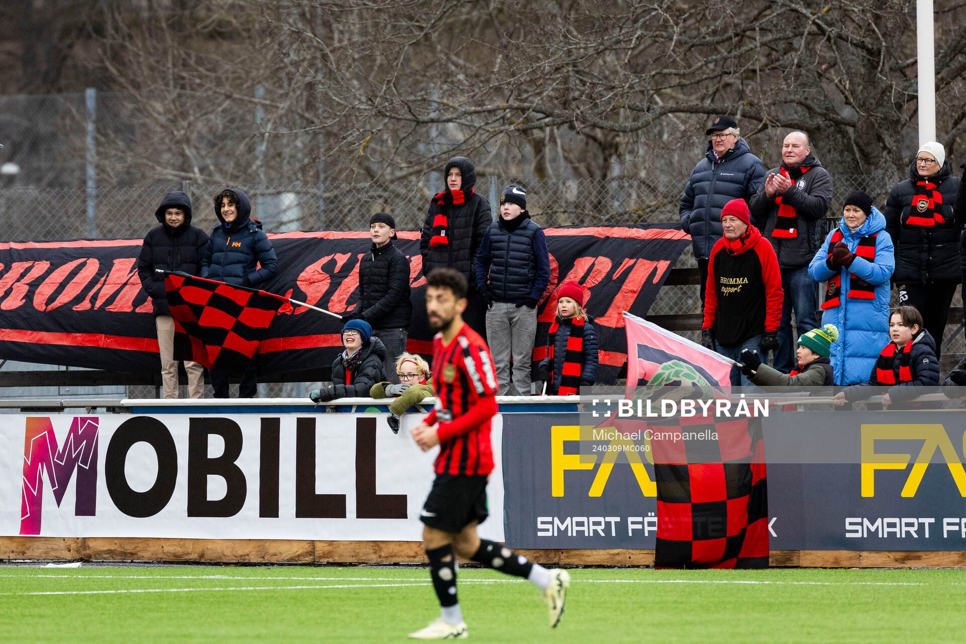 under fotbollsmatchen i Svenska Cupen mellan Brommapojkarna