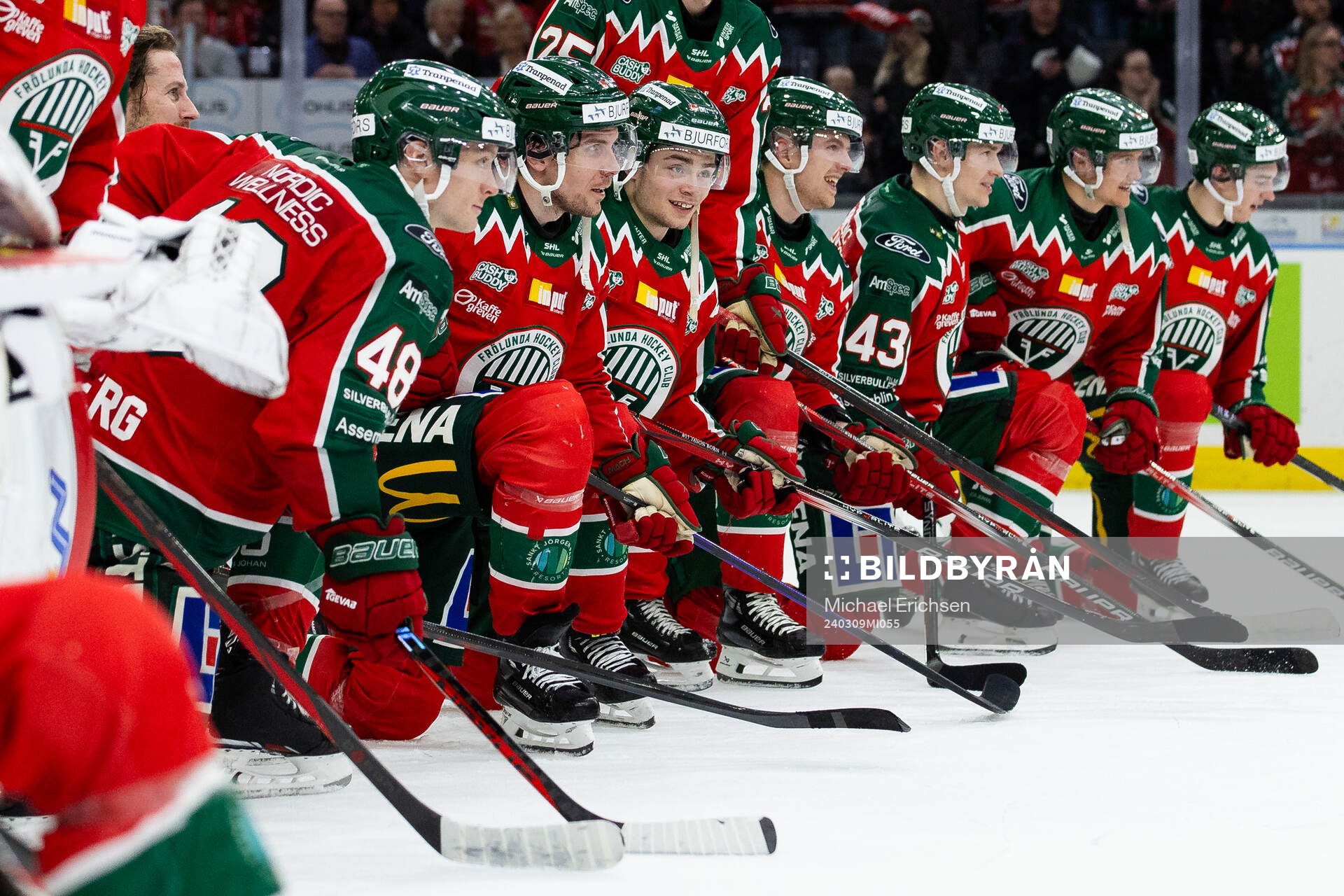 Frölundas Carl Klingberg, Henrik Tömmernes och Isac Born