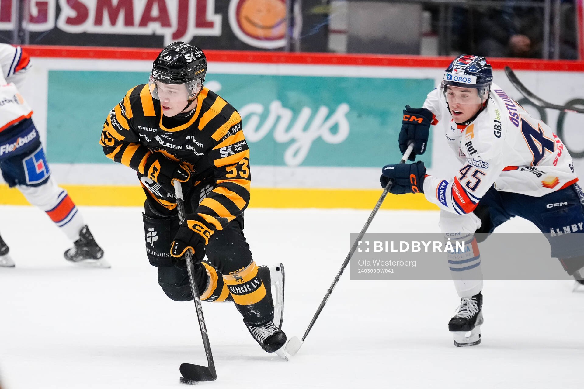 Skellefteås Zeb Forsfjäll och Växjös Noah Östlund