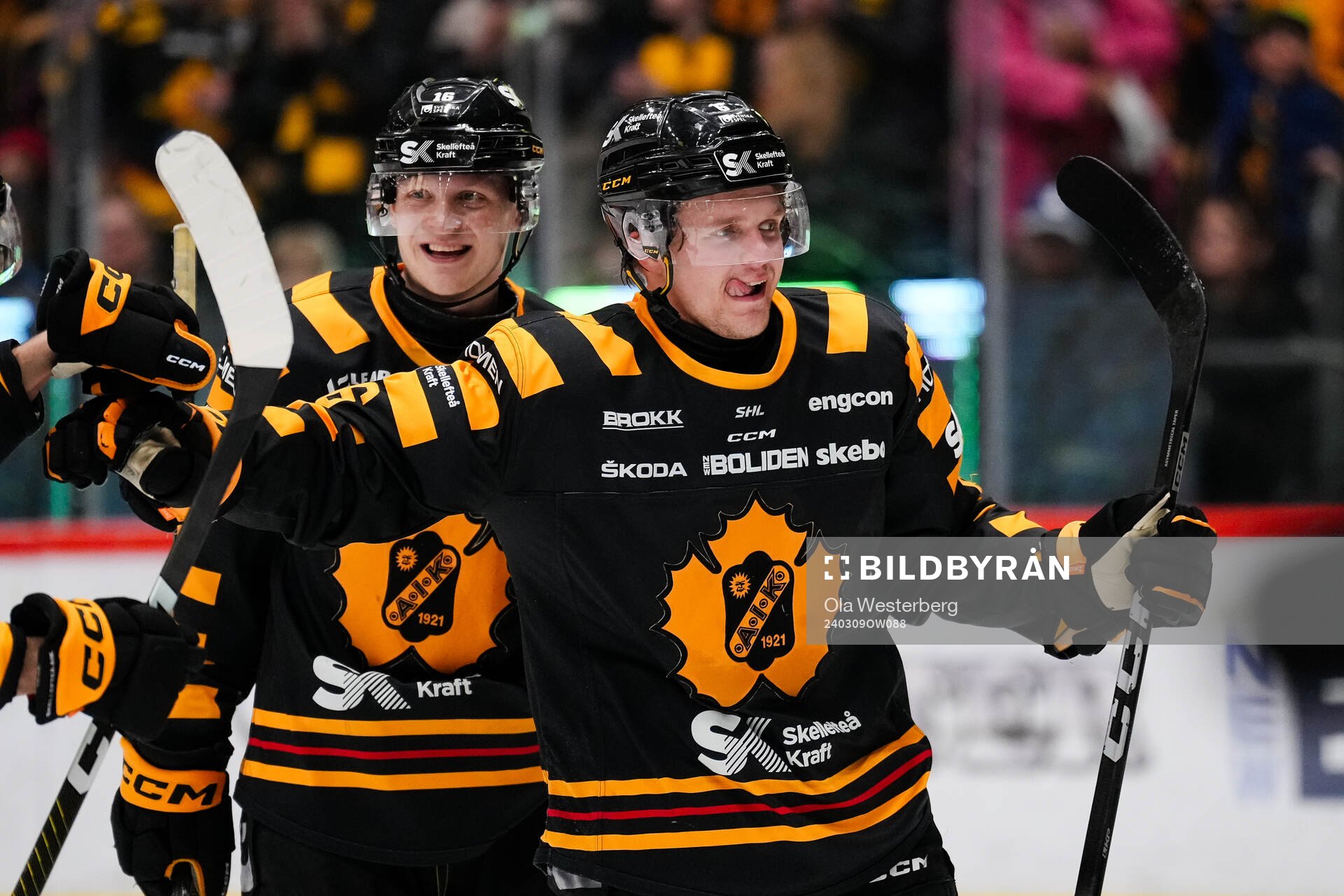 Skellefteås Måns Forsfjäll jublar