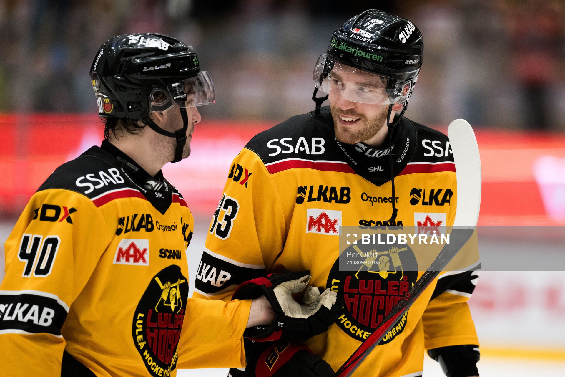 Luleås David Lilja och Oscar Eklind jublar
