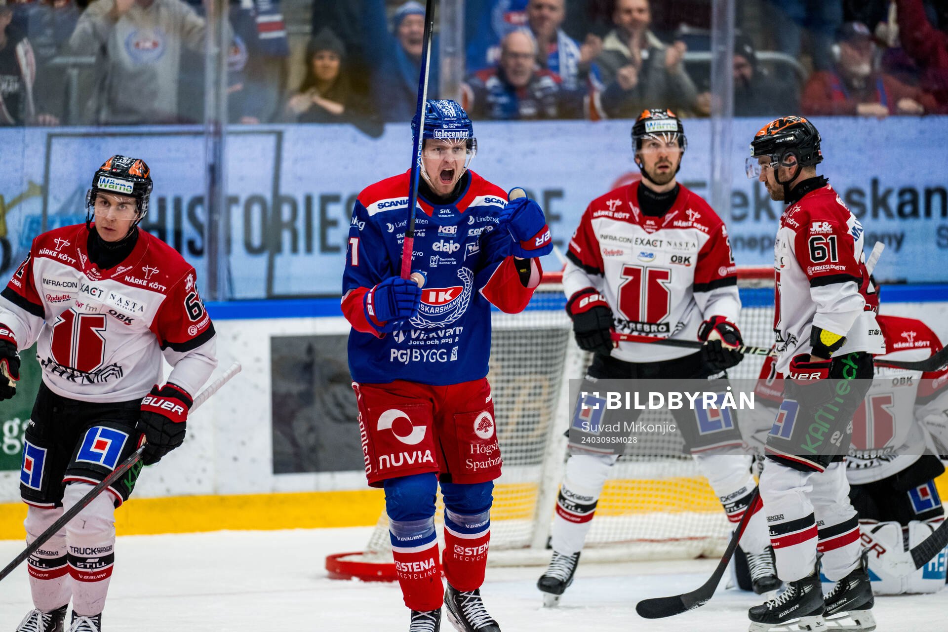 Oskarshamns Hampus Karlsson jublar