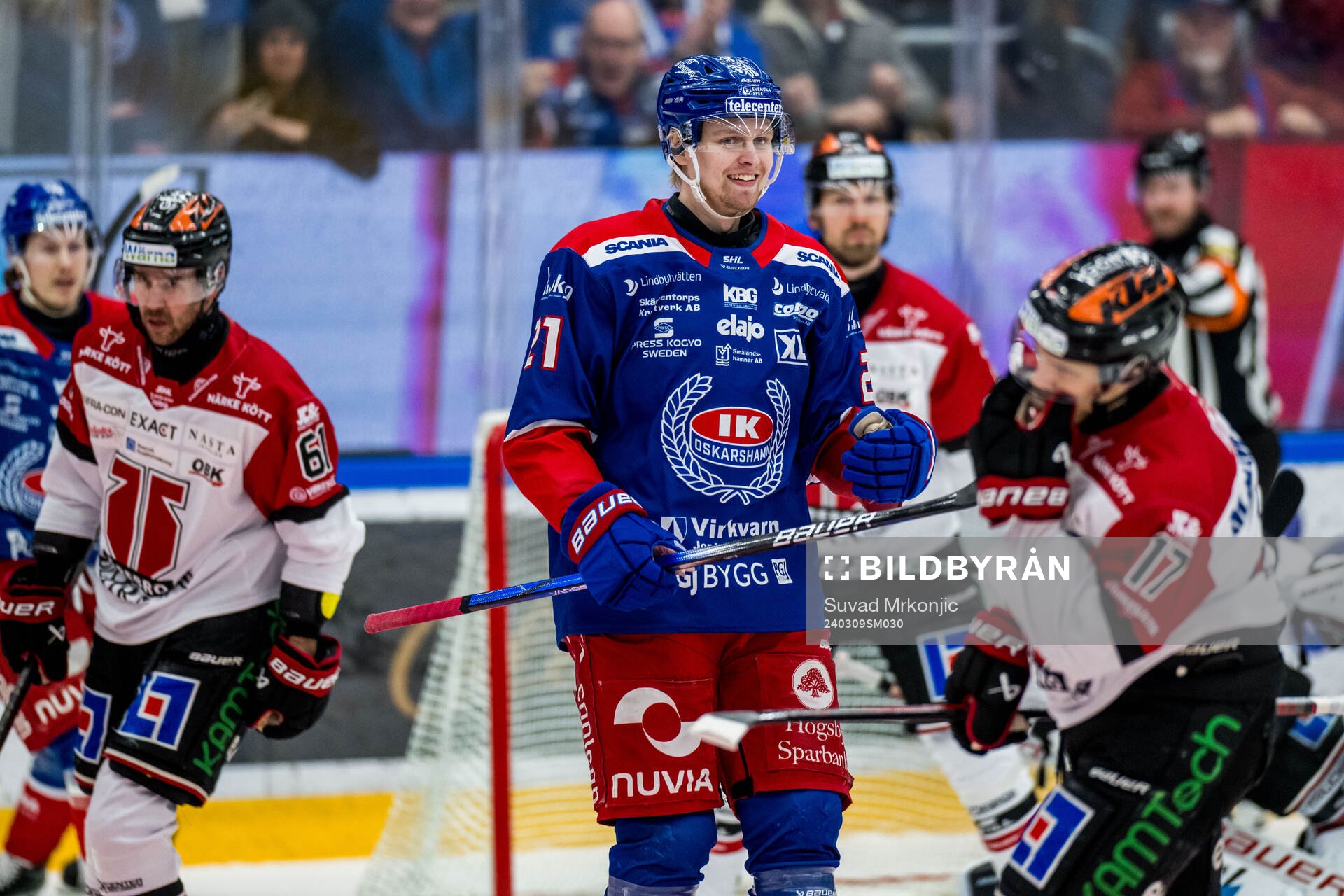 Oskarshamns Hampus Karlsson jublar