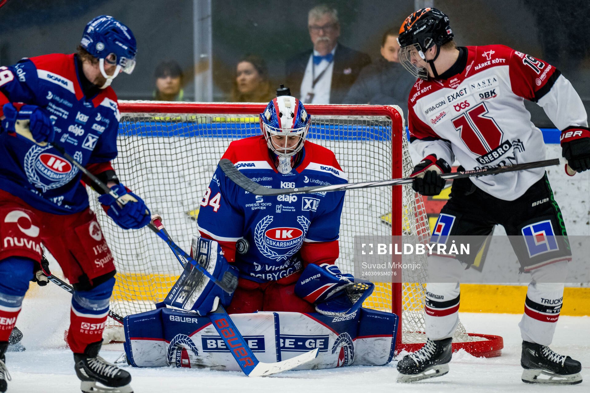 Oskarshamns målvakt Marek Langhamer och Örebros Melvin