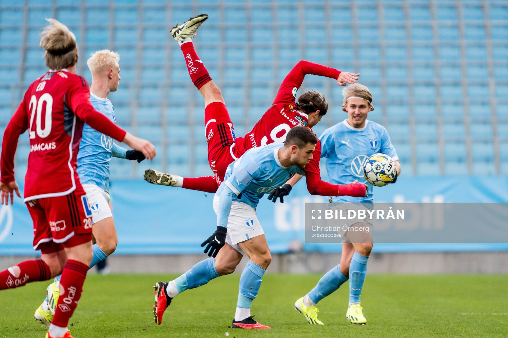 Malmö FFs Gabriel Dal Toe Busanello och Sebastian Nanasi
