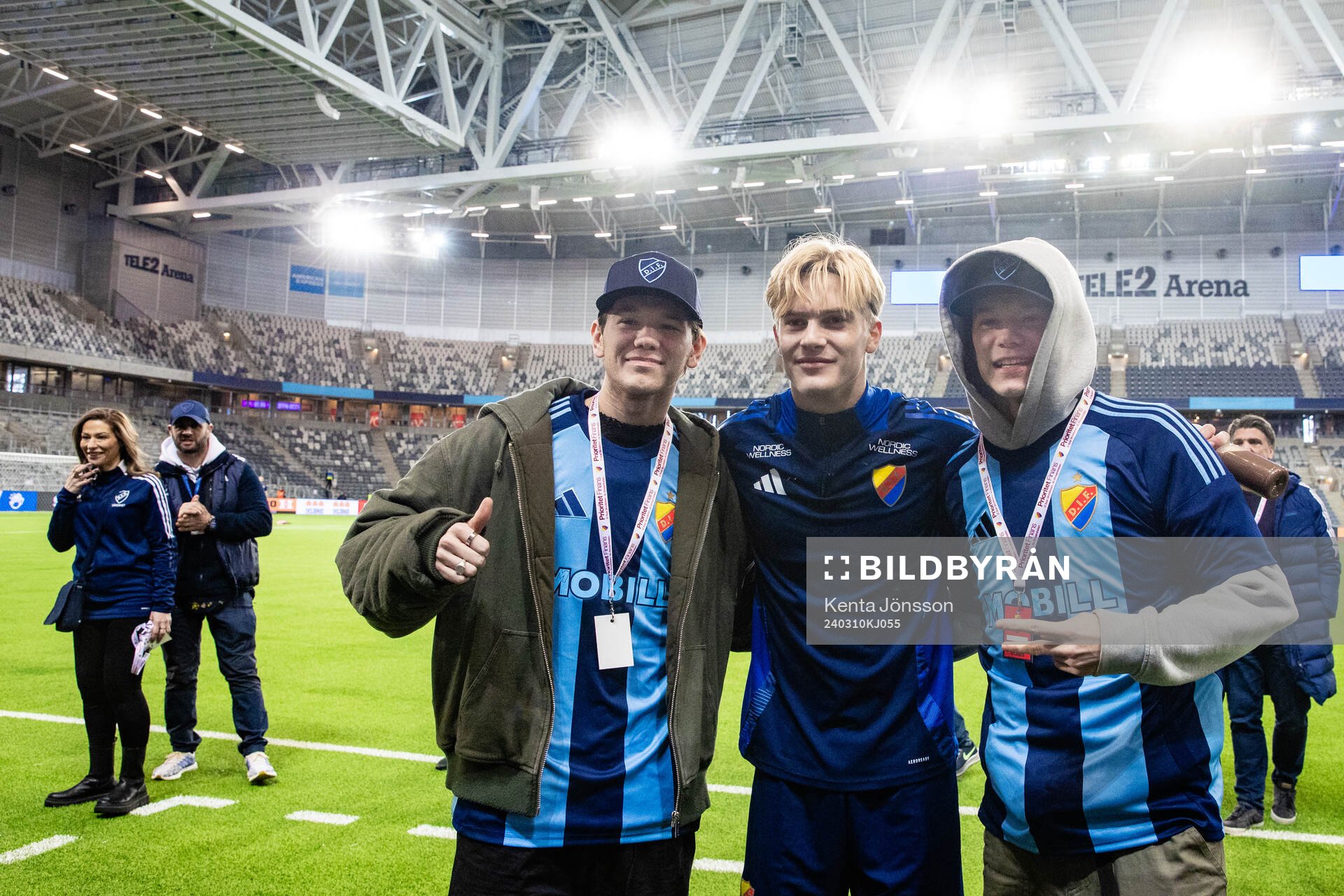 Djurgårdens Lucas Bergvall med Marcus och Martinus