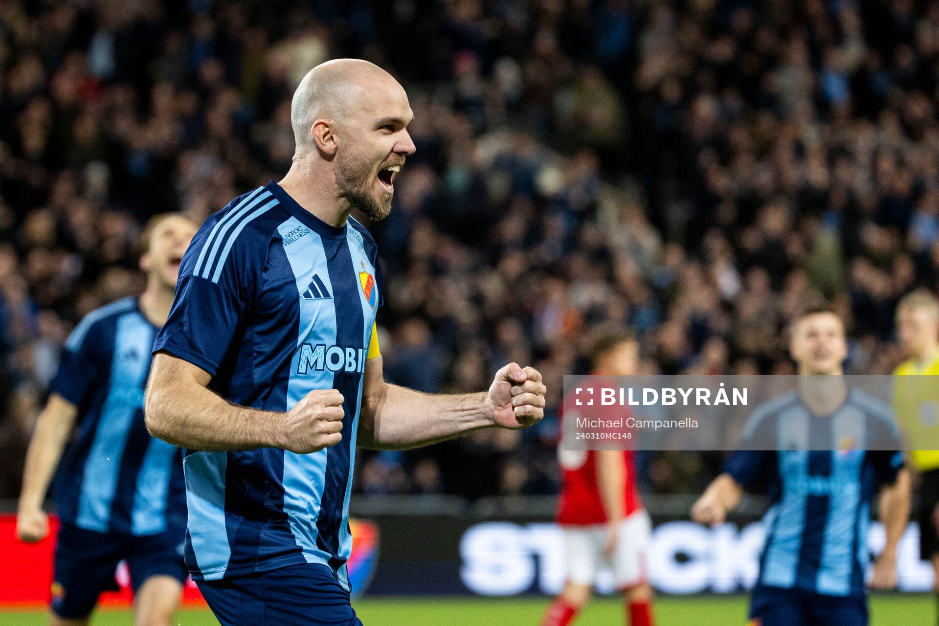 Djurgårdens Marcus Danielson jublar