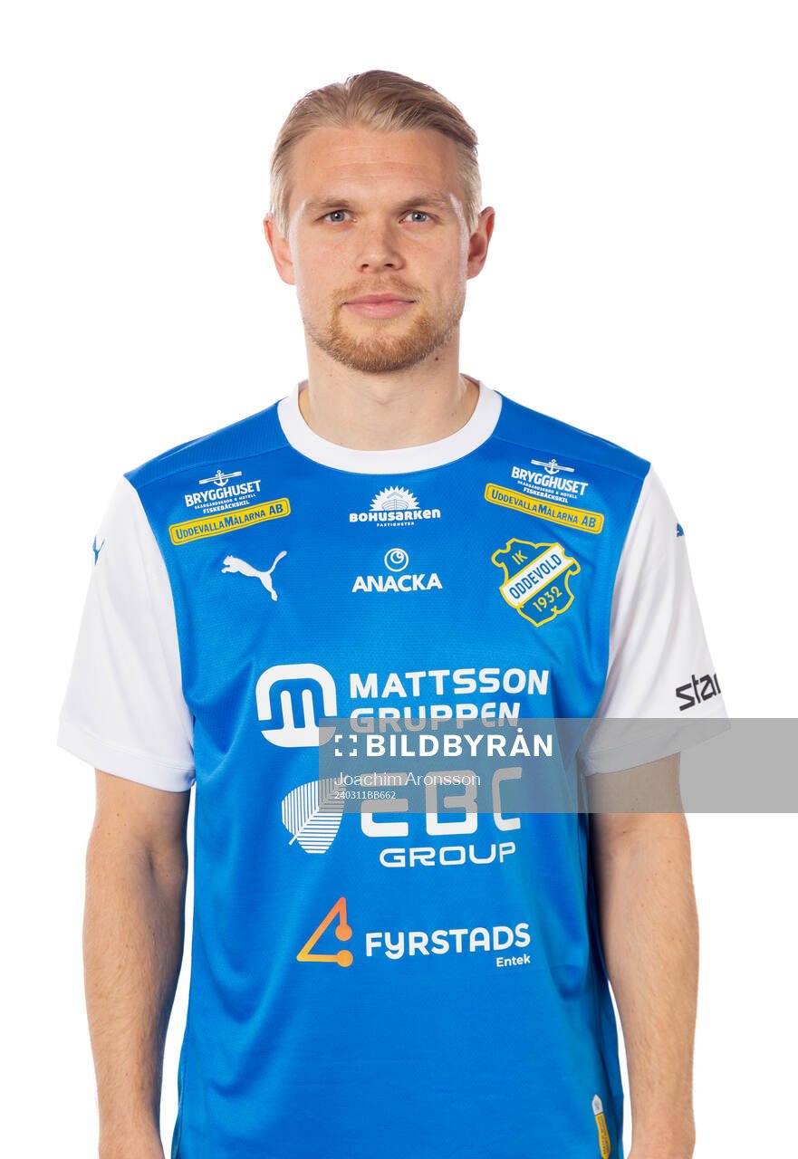 Oddevolds Linus Tornblad poserar för ett porträtt den 11 mars 2024 i Uddevalla.
