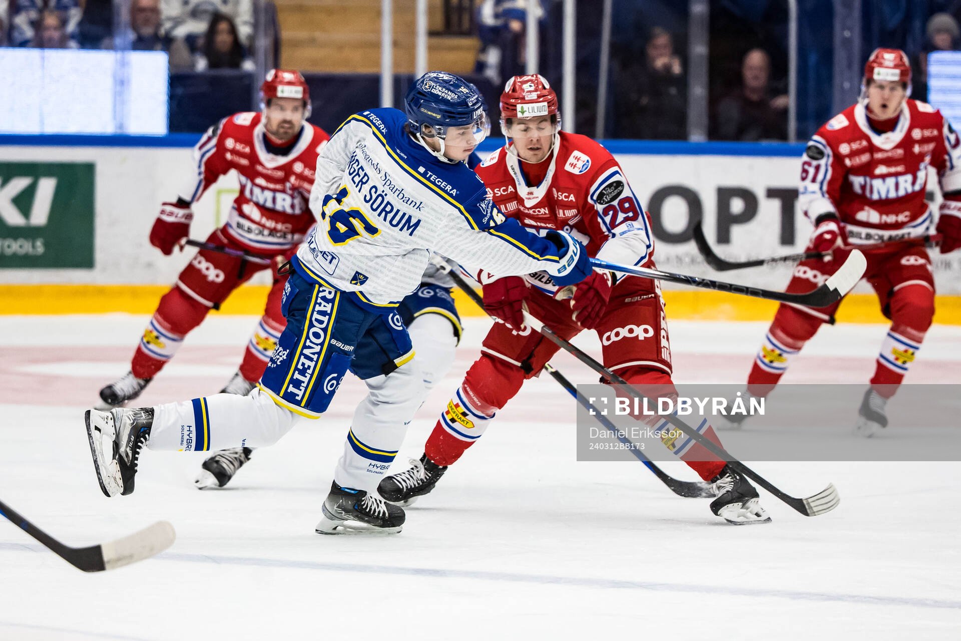 Leksands Felix Unger Sörum och Timrås Filip Hållander