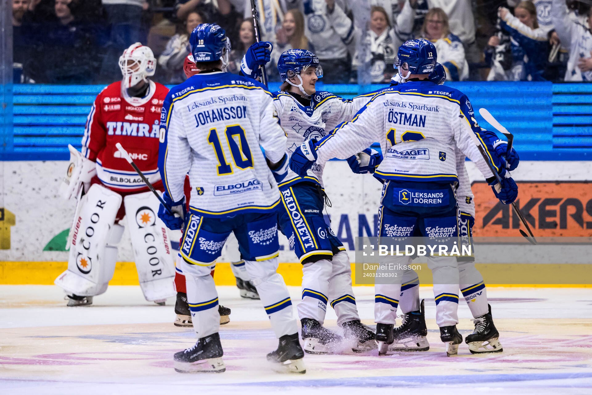 Leksands Kalle Östman jublar