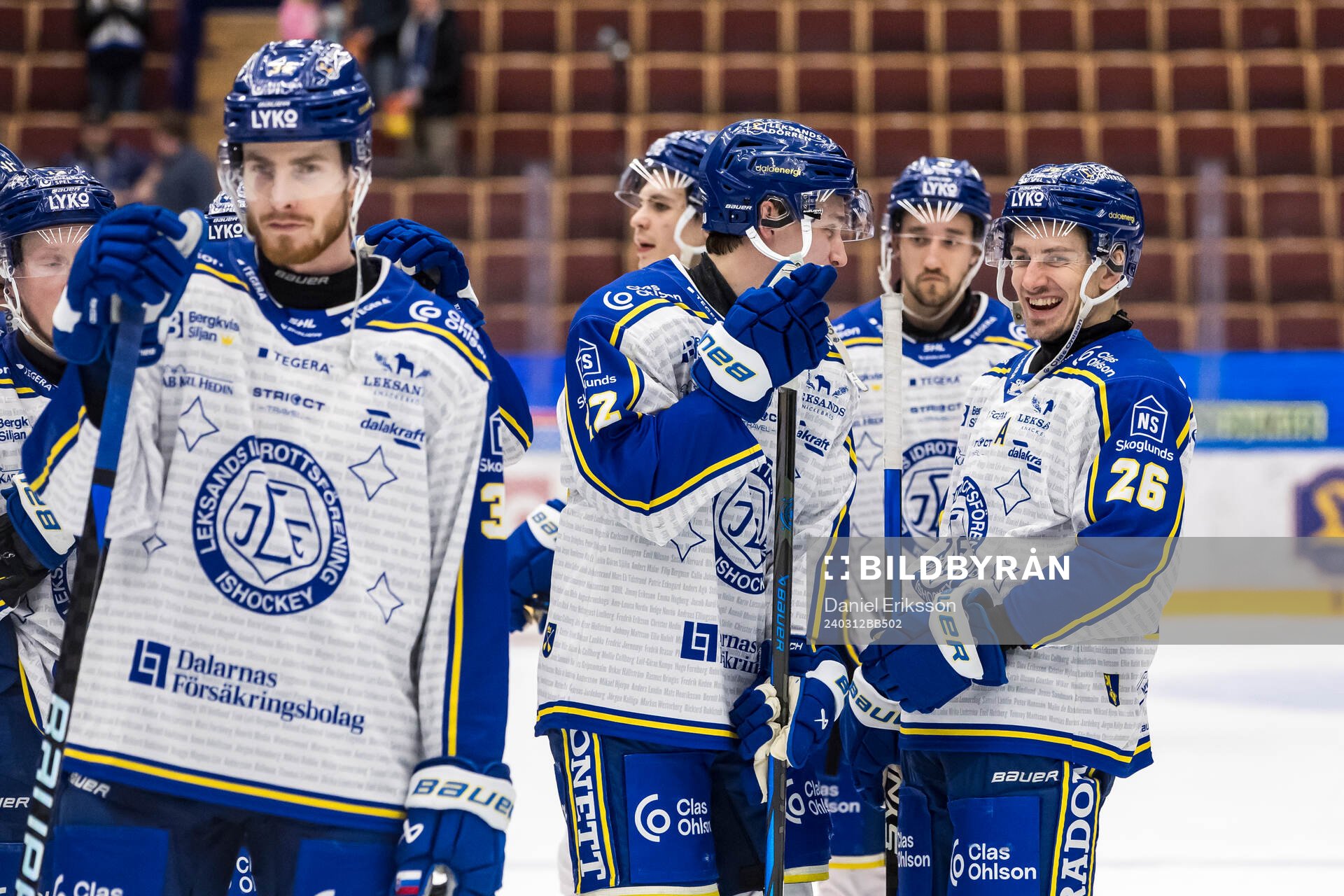 Leksands Lukas Vejdemo och Patrik Norén  jublar