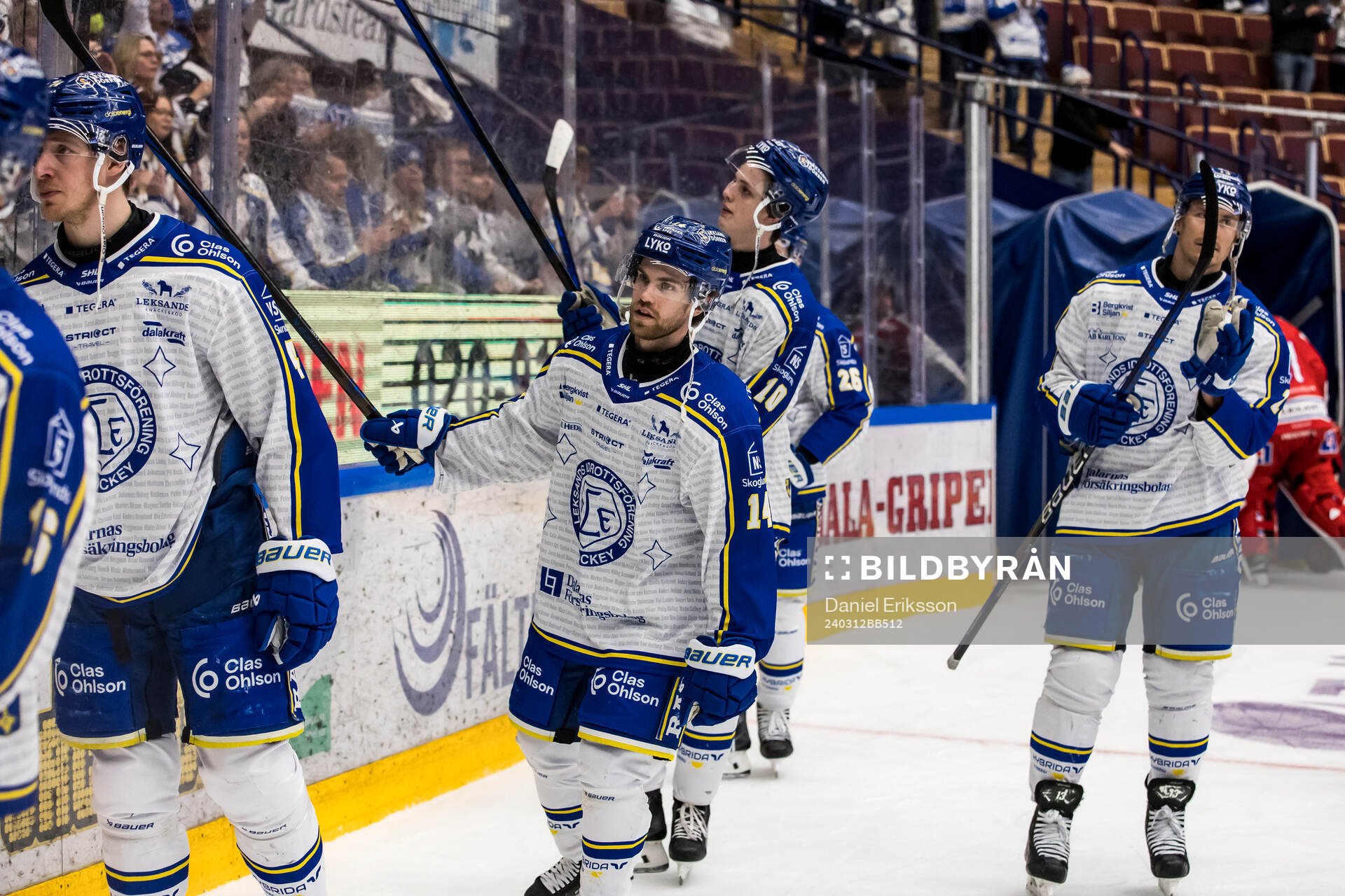 Leksands spelarna jublar