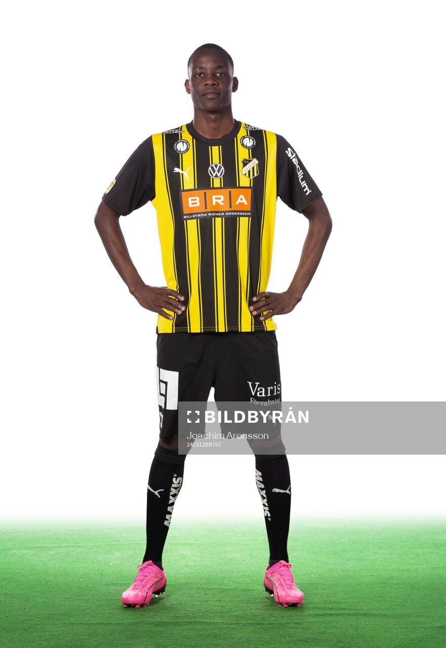 Häckens John Paul Dembe poserar för ett porträtt den 12 mars 2024 i Göteborg.