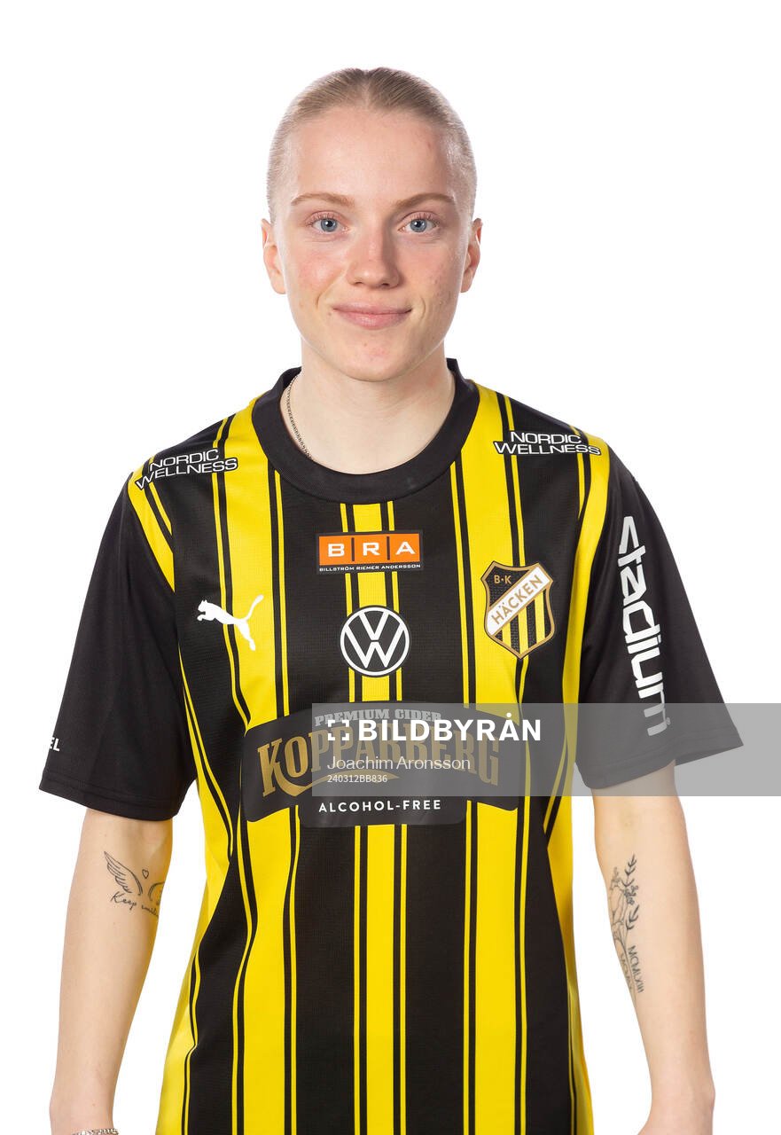 Häckens Anna Sandberg poserar för ett porträtt den 12 mars 2024 i Göteborg.