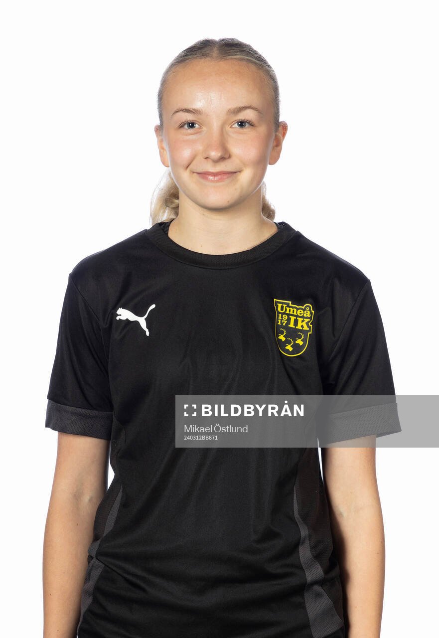 Umeås Tilda Sörlén poserar för ett porträtt den 12 mars 2024 i Umeå.