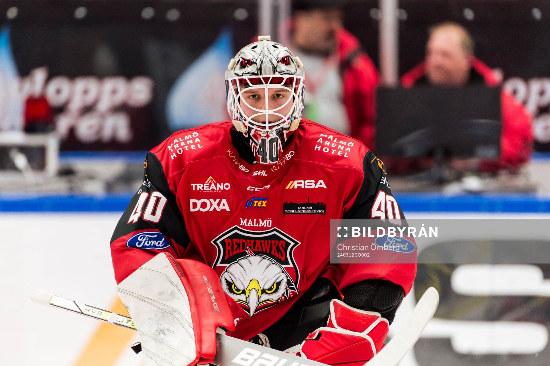 Malmö Redhawks målvakt Oskar Blomgren