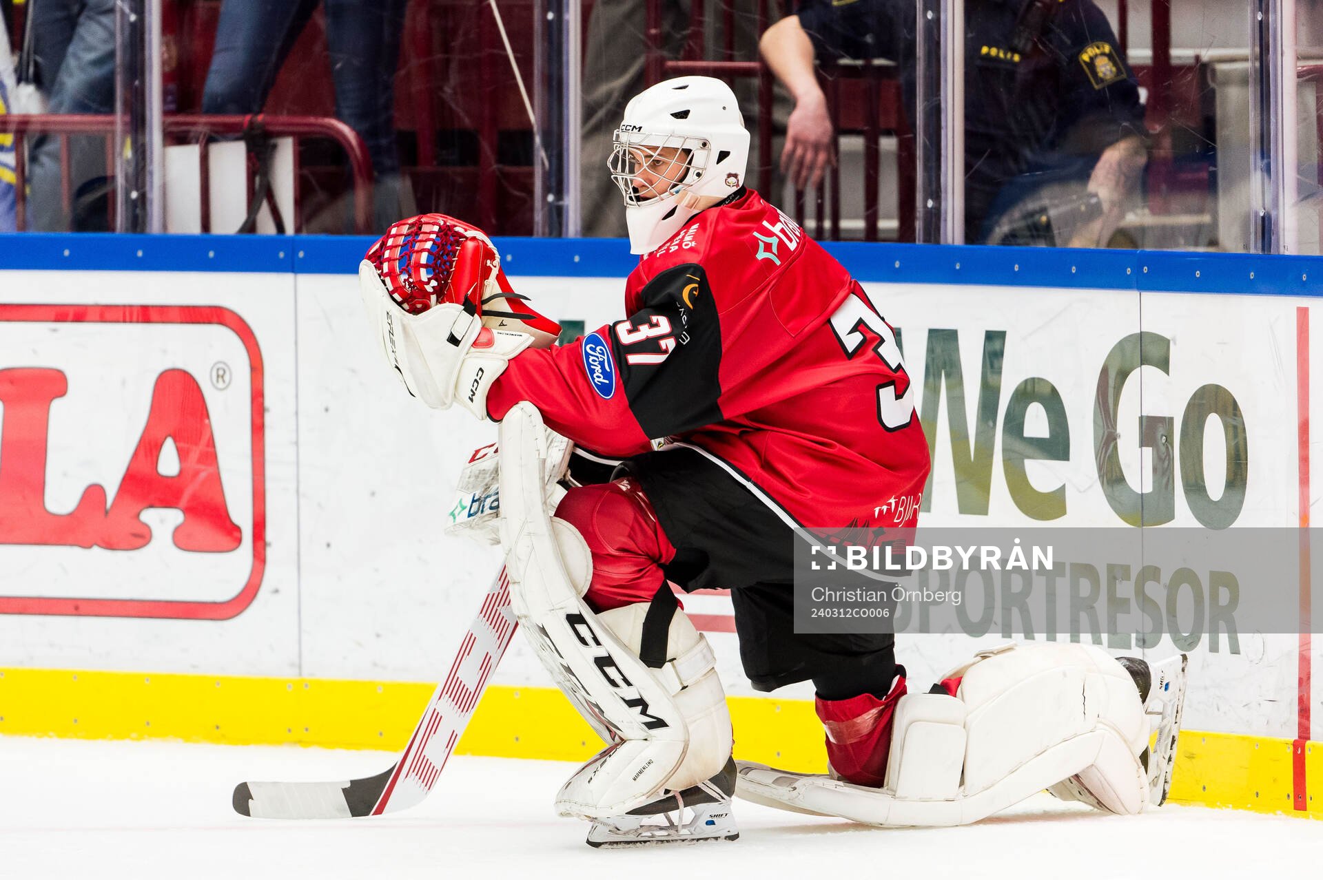 Malmö Redhawks målvakt Wiggo Carlgren