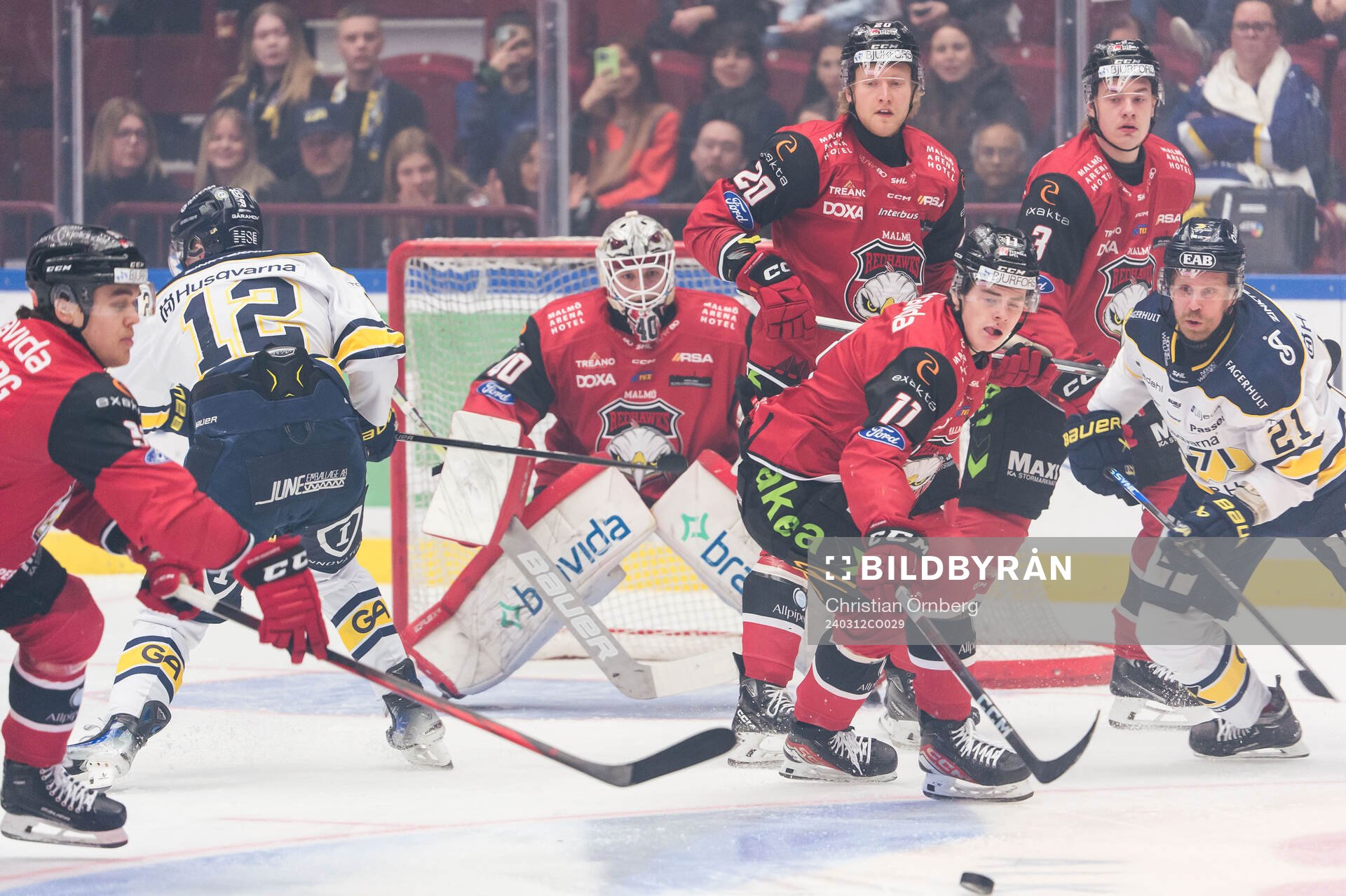Malmö Redhawks Hjalte Kruse Thomsen och HV71s Mattias