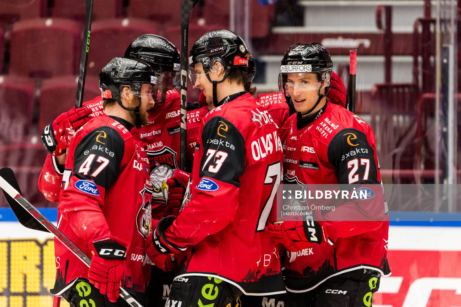 Malmö Redhawks Robin Alvarez jublar