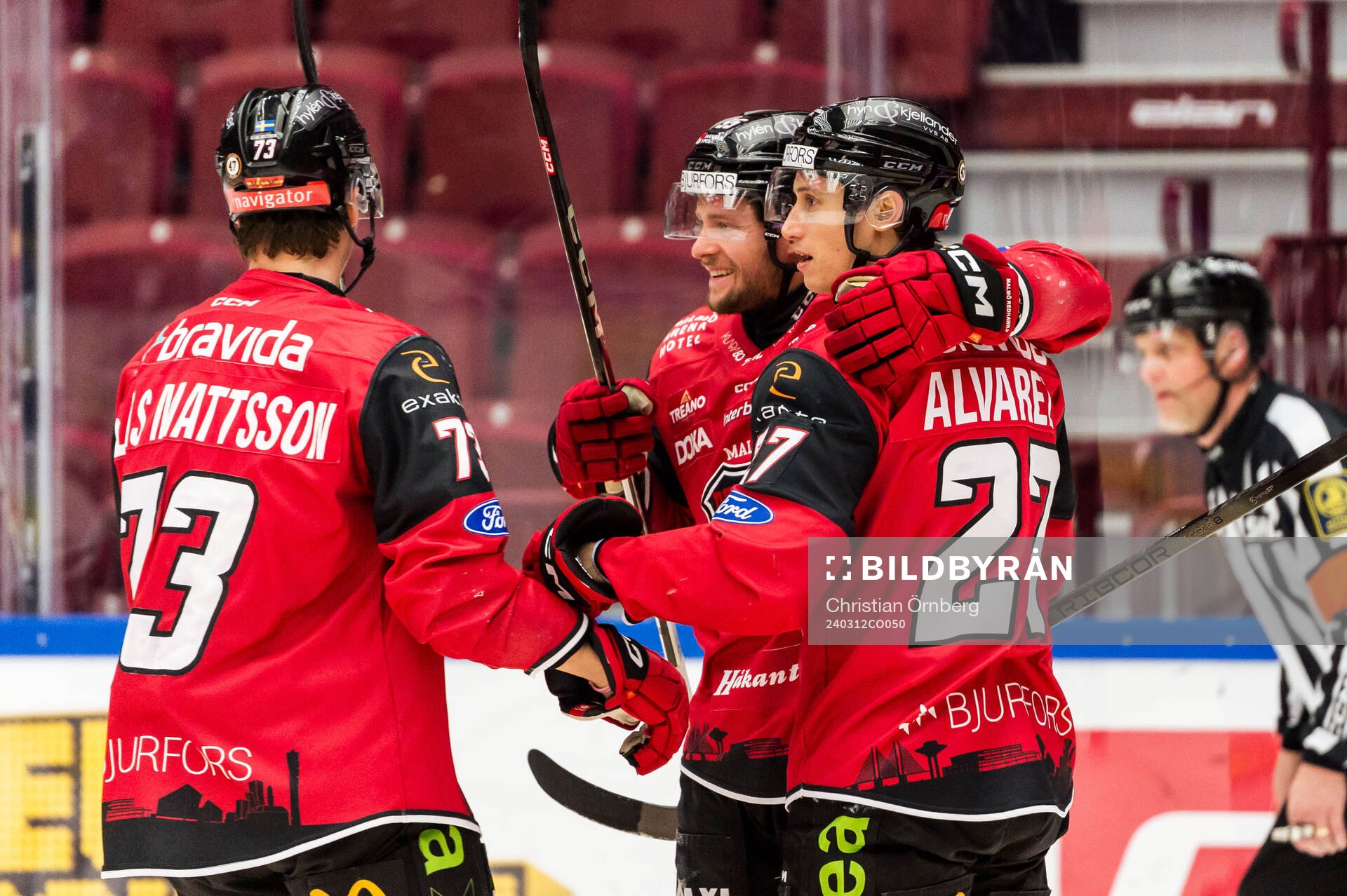 Malmö Redhawks Robin Alvarez jublar