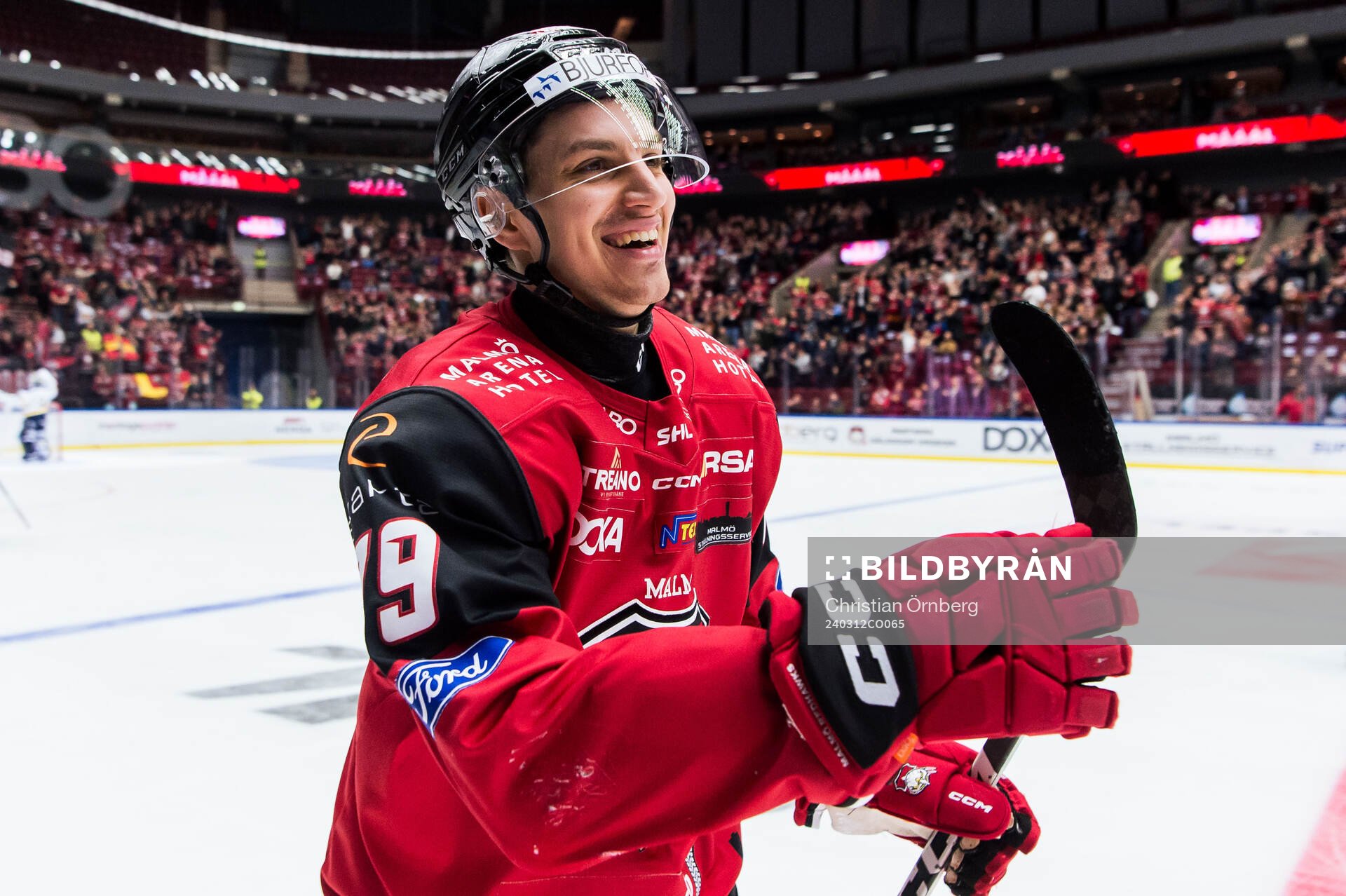 Malmö Redhawks Jakub Galvas jublar