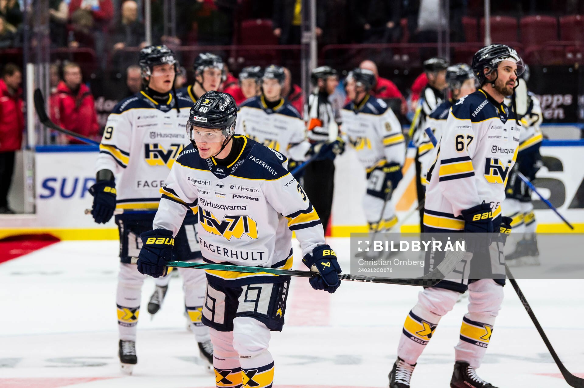 Spelarna i HV71 deppar