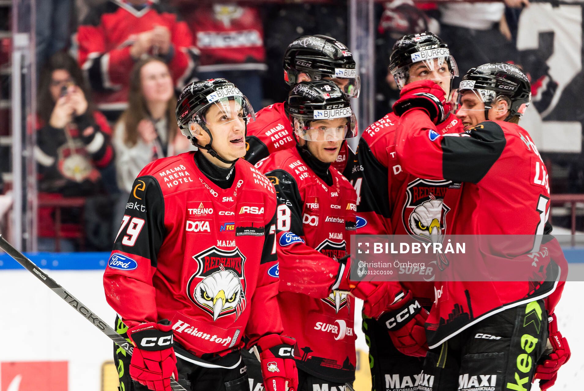 Malmö Redhawks Jakub Galvas jublar