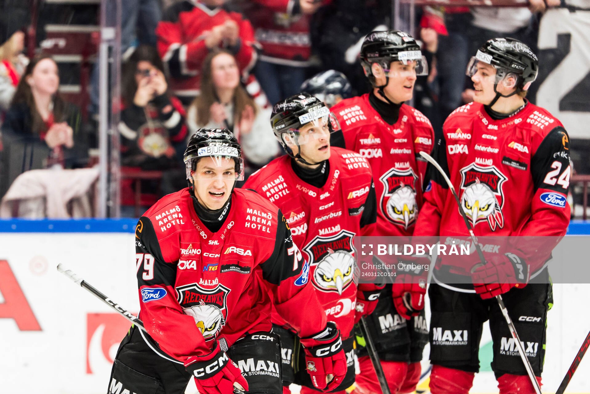 Malmö Redhawks Jakub Galvas jublar