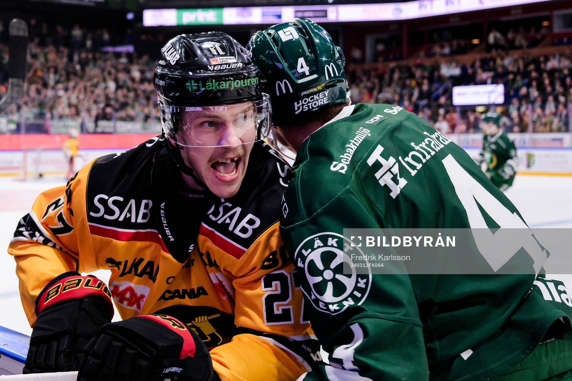 Luleås Oskari Laaksonen och Färjestads Oscar Lawner
