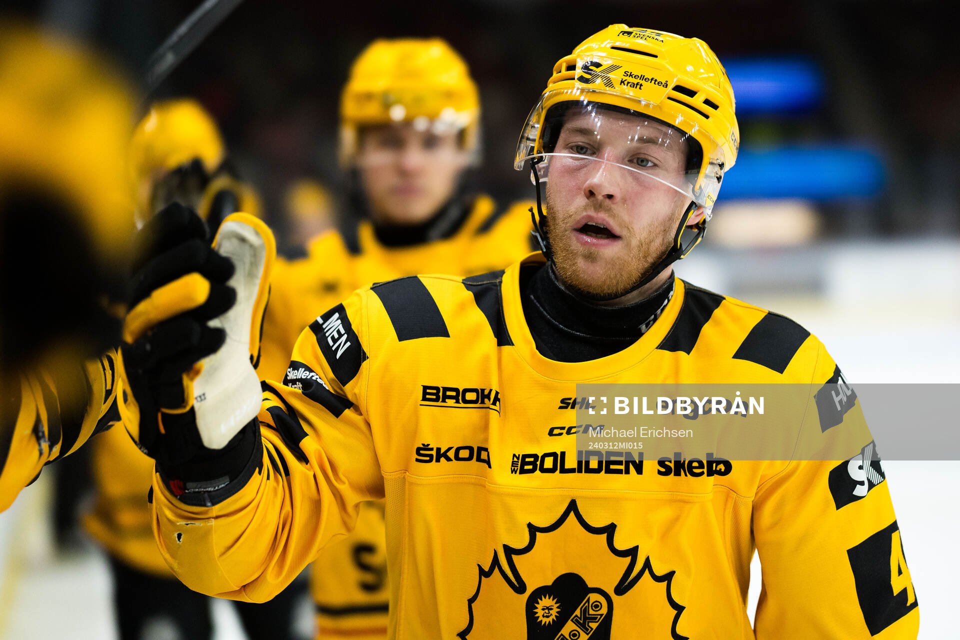 Skellefteås Filip Sandberg jublar