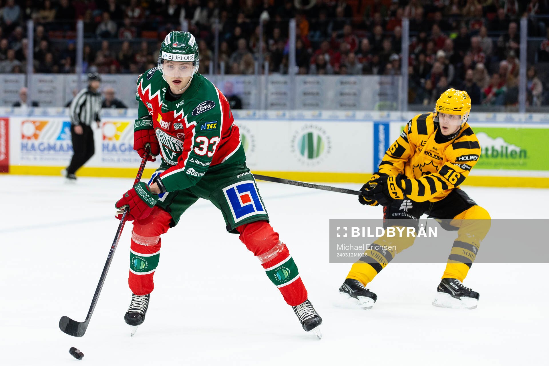 Frölundas Linus Högberg och Skellefteås Linus Lindström