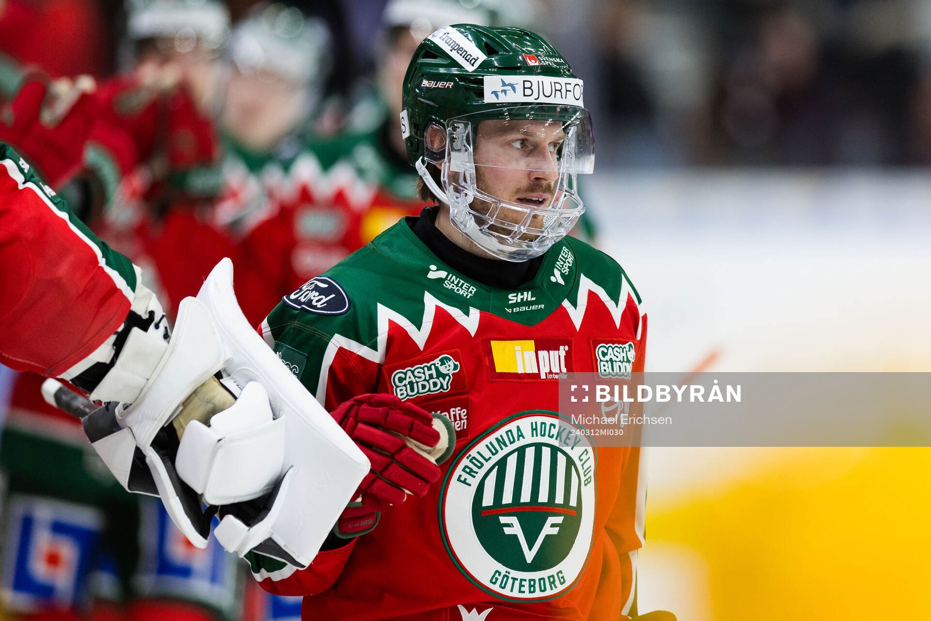 Frölundas Erik Thorell jublar