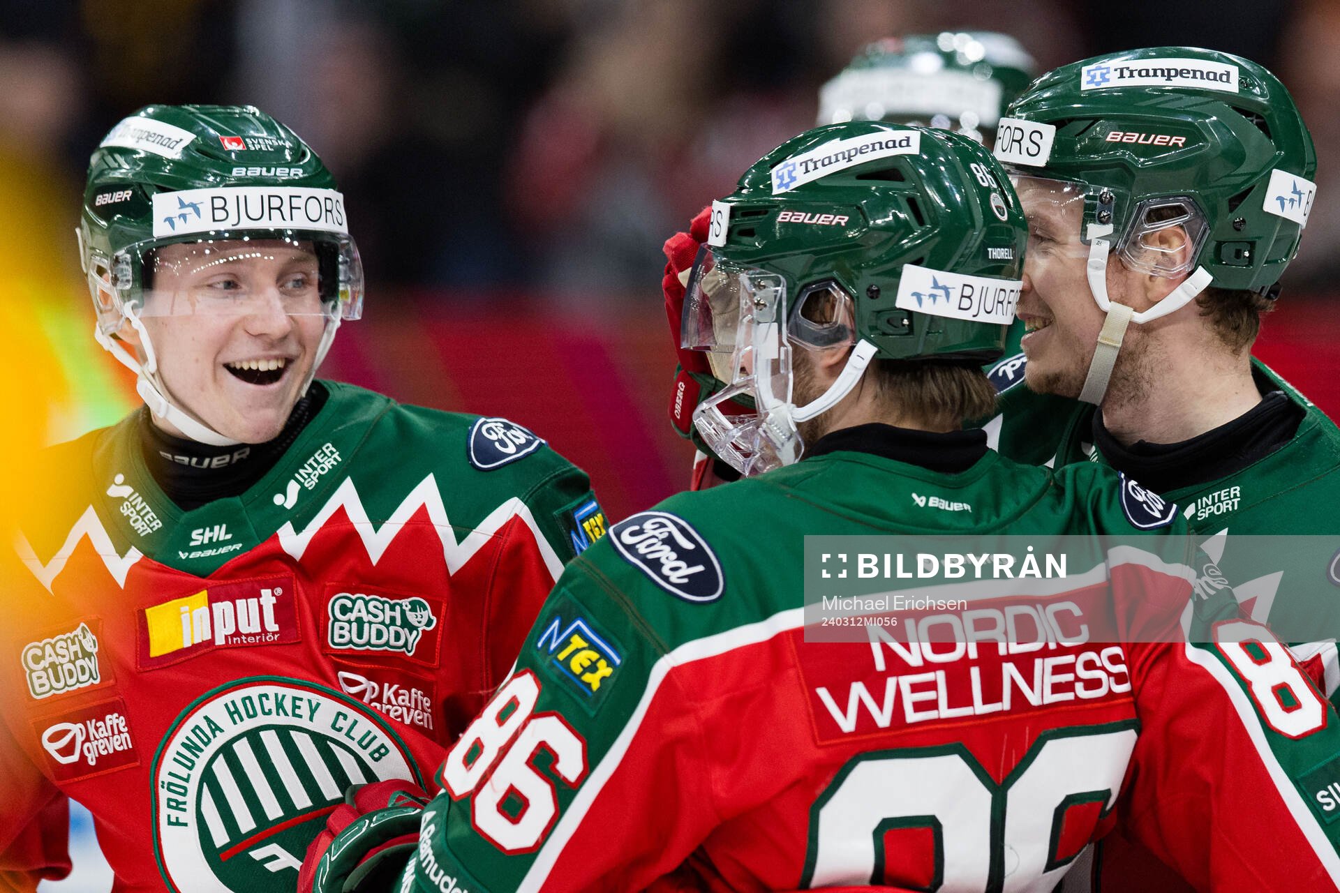 Frölundas Noah Hasa jublar