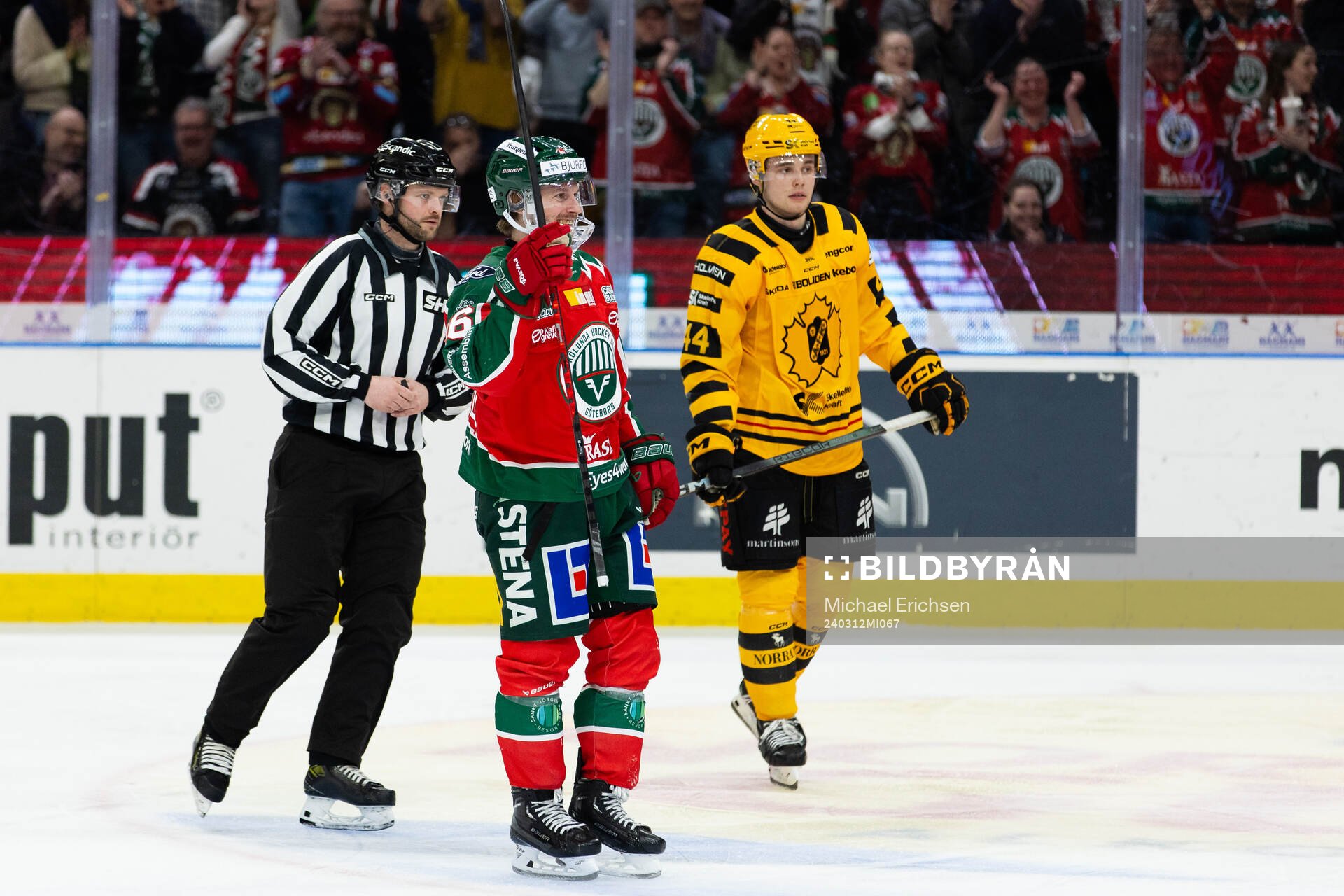 Frölundas Erik Thorell jublar