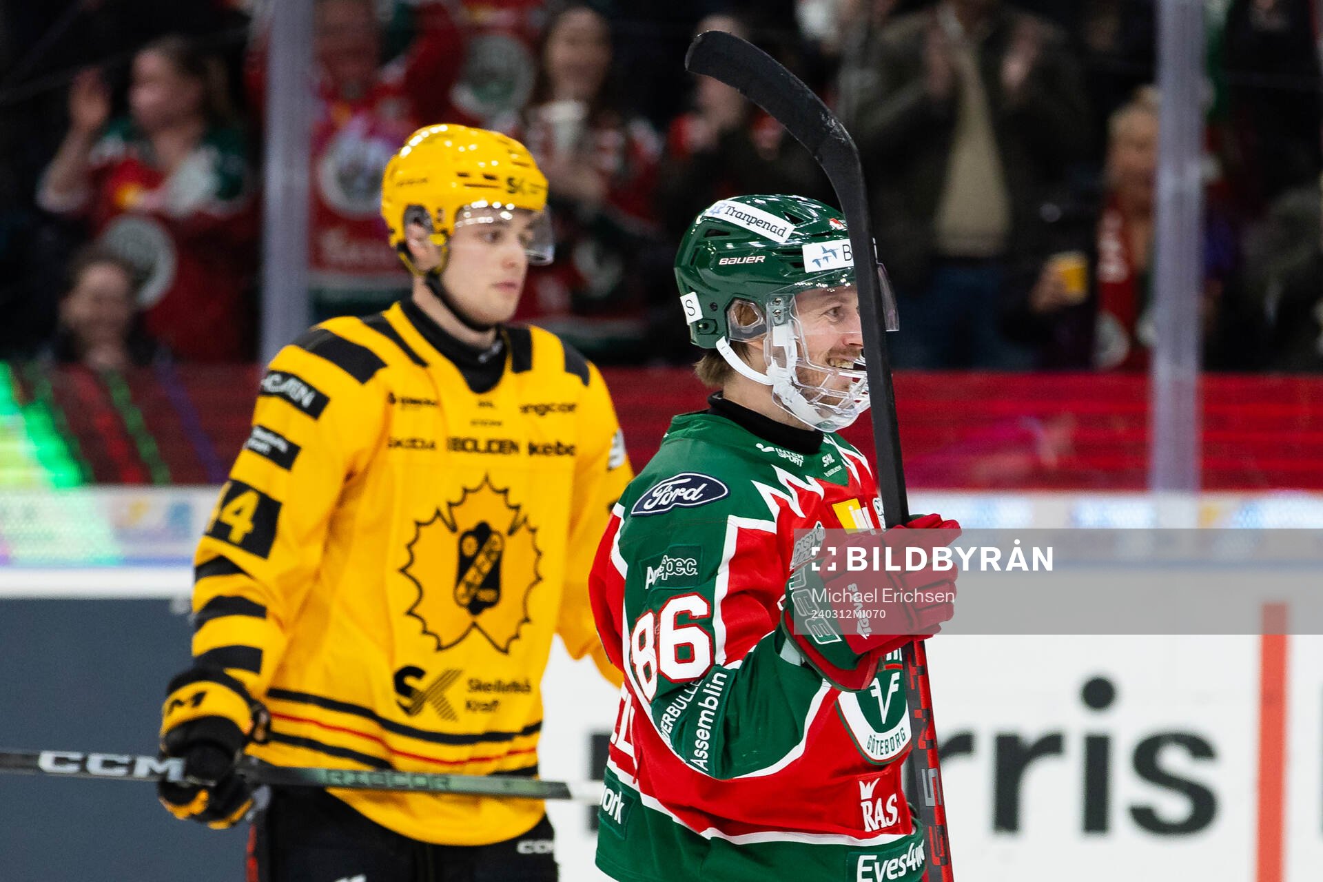 Frölundas Erik Thorell jublar