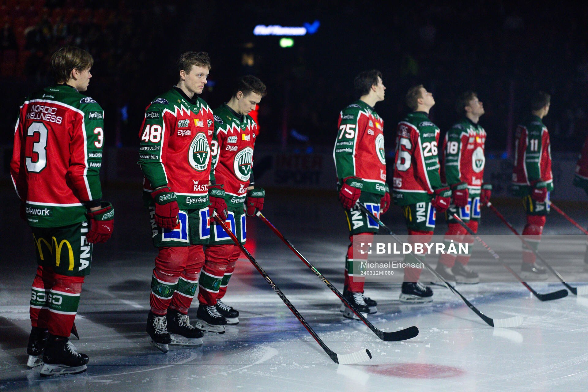 Frölundas Albin Sundin, Carl Klingberg och Tom Nilsson på