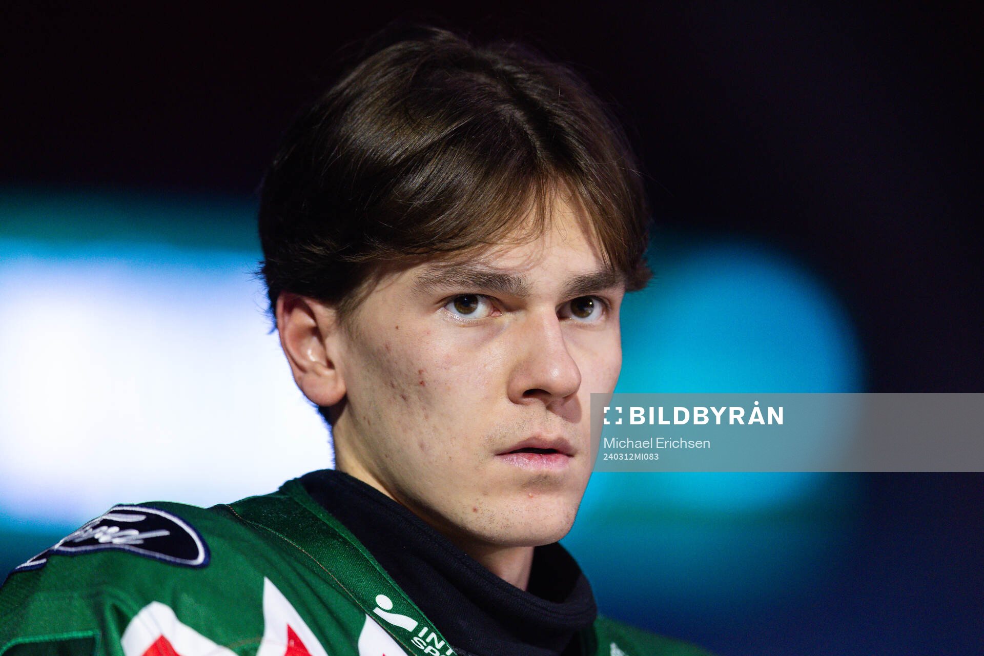 Frölundas Pontus Johansson på line up innan