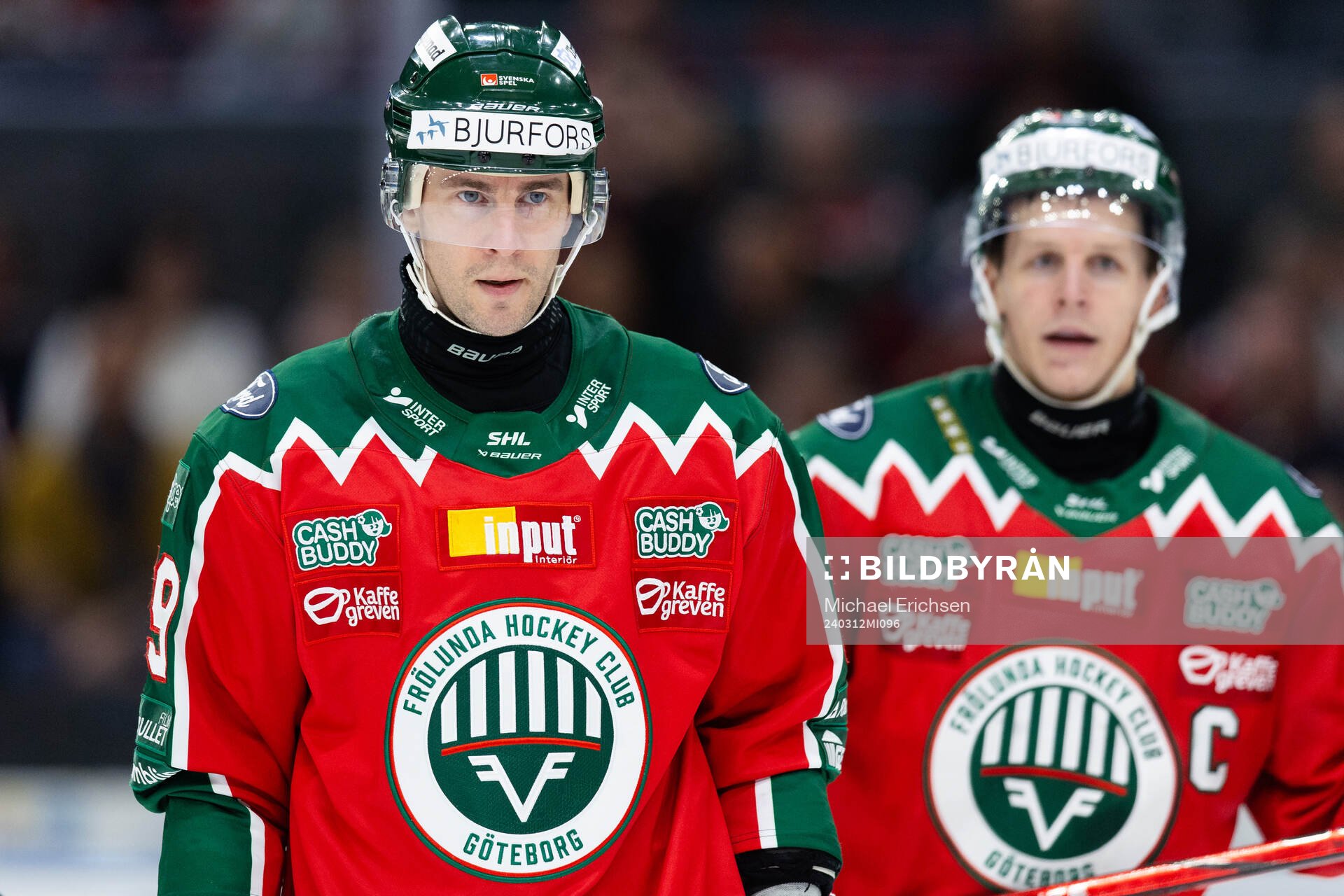 Frölundas Mikael Ruohomaa och Max Friberg
