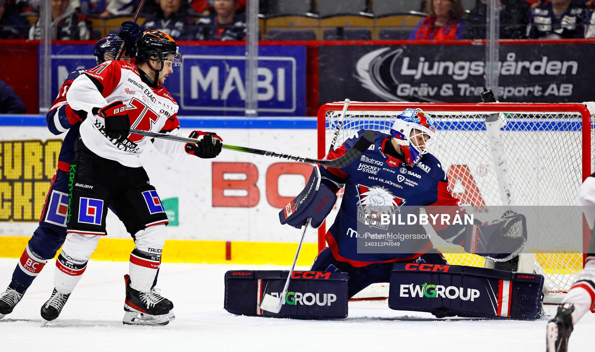 Örebros Danick Martel och Linköpings målvakt Jesper